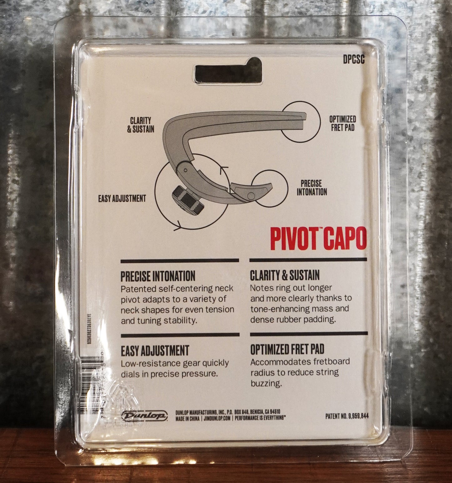 Dunlop DPCSC Pivot Capo Satin Chrome Guitar Capo