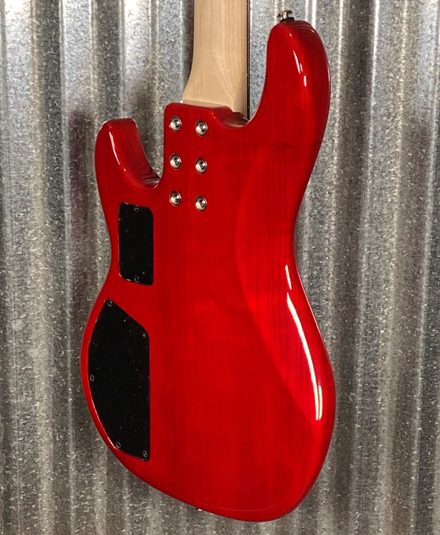 G&L USA Custom L-2500 Clear Red 5 String Bass & Case L2500 #0286