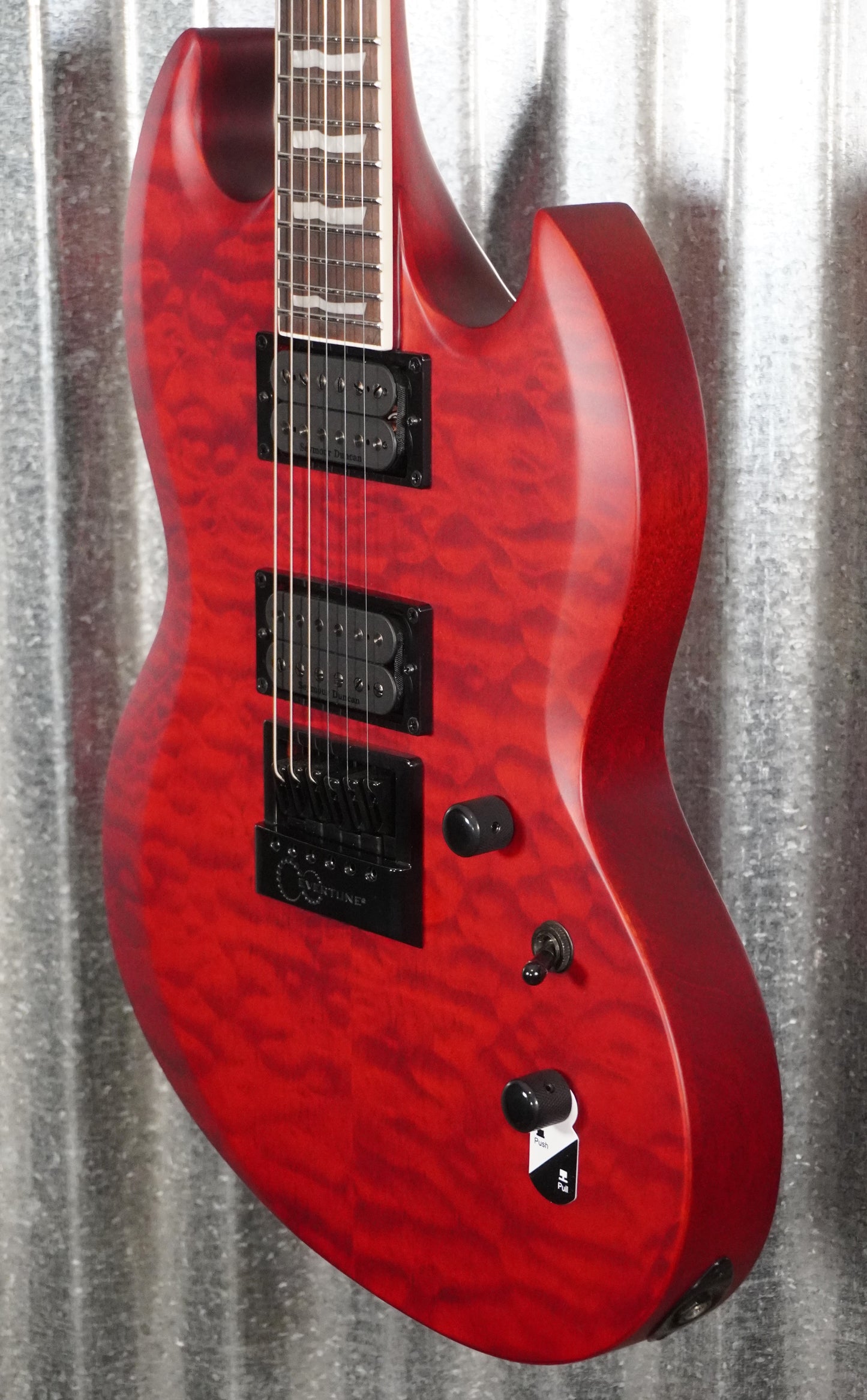 ESP LTD Viper-1000 Evertune See Thru Black Cherry Satin Guitar LVIPER1000ETQMSTBCS #1508