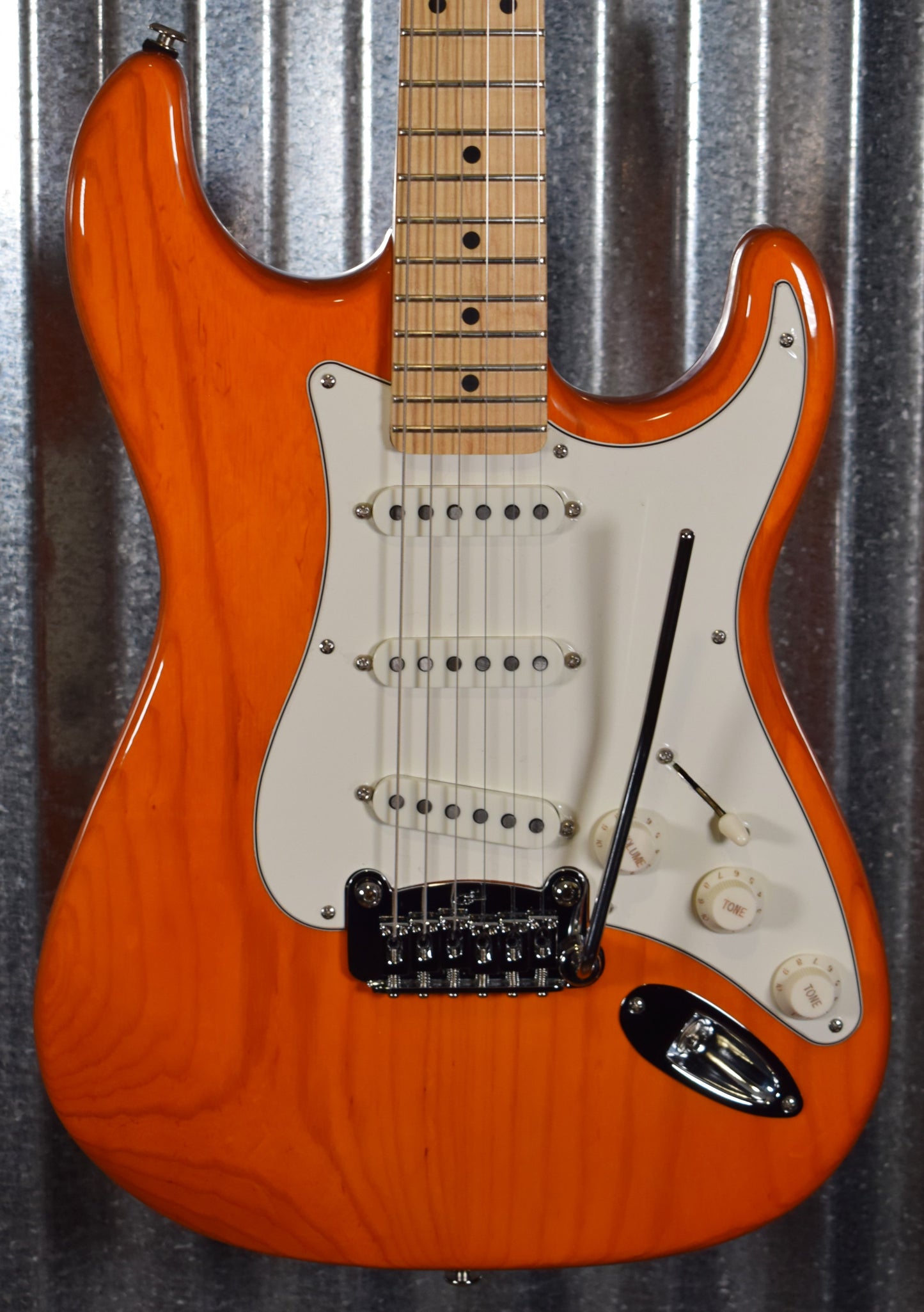 G&L USA Legacy Clear Orange Maple Satin Neck Guitar & Case #5304