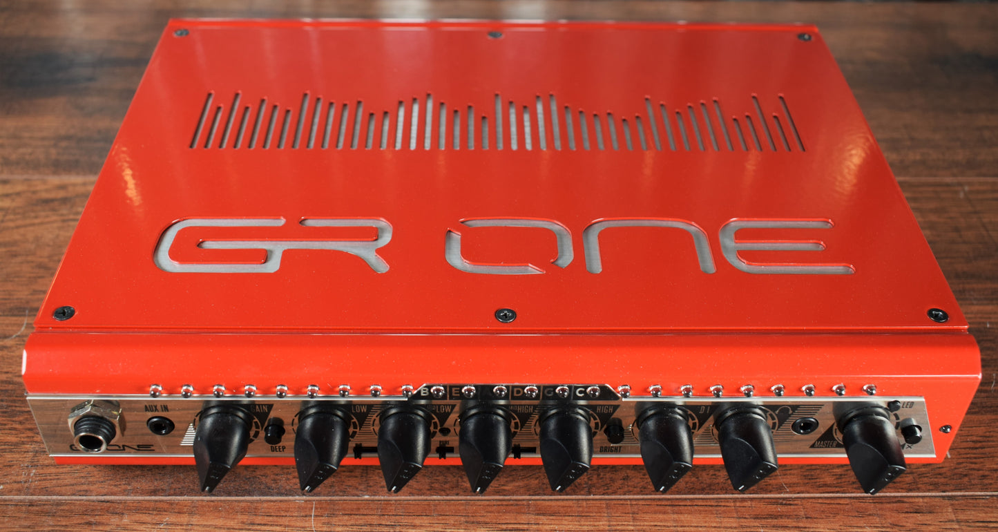GR Bass One 800 Compact Lightweight 800 Watt Bass Amplifier Head with Tuner Red