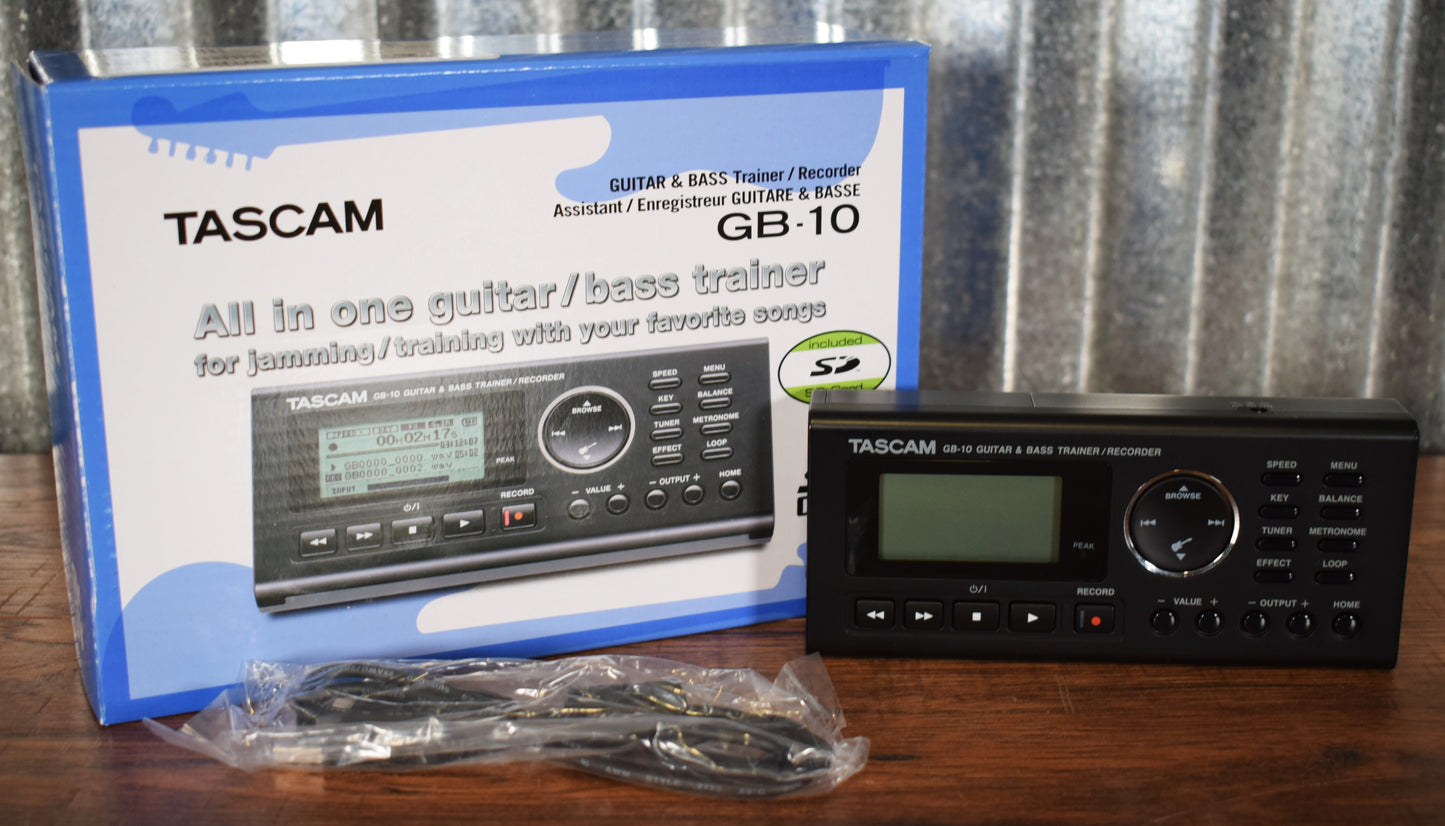 Tascam GB-10 Guitar Bass Trainer Recorder Tuner Metronome Looper