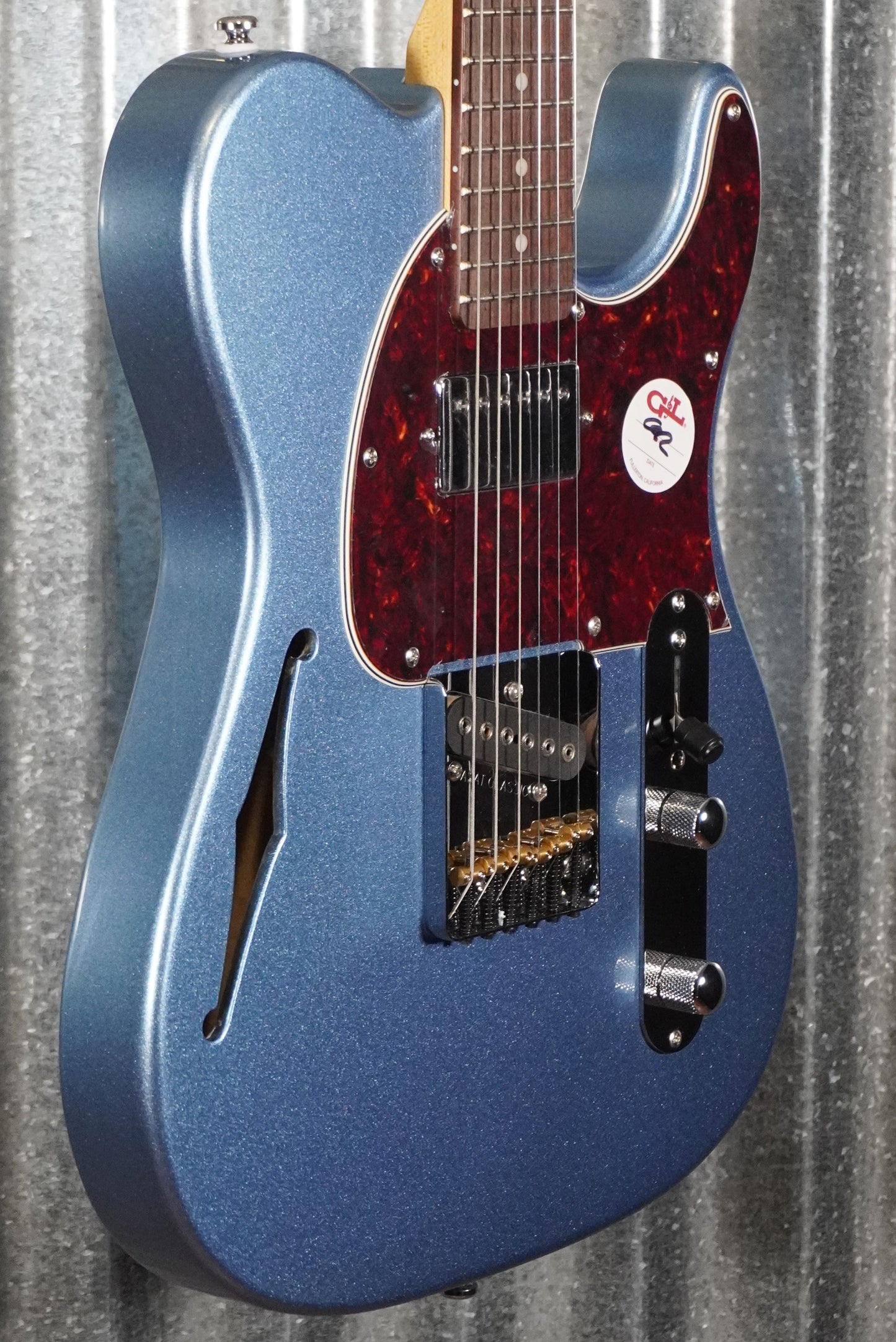 G&L Tribute ASAT Classic Bluesboy Sassafras Lake Placid Blue Semi Hollow Guitar #6306