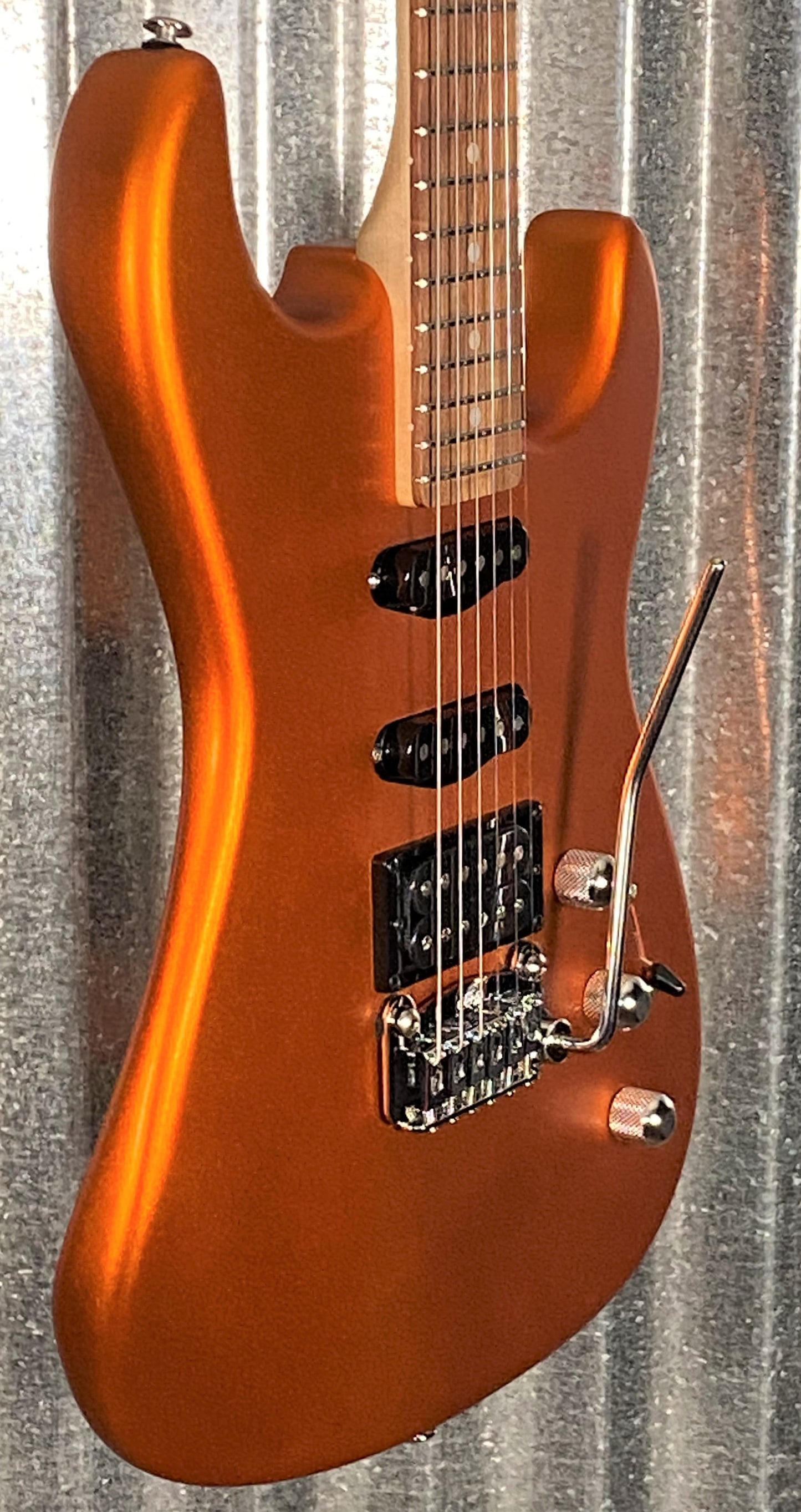 G&L USA Legacy HSS RMC Tangerine Metallic Guitar & Case #5190