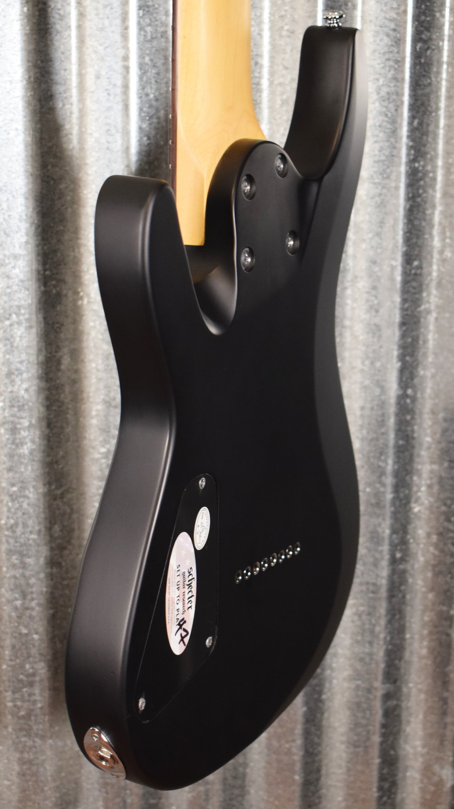 Schecter C-8 Deluxe 8 String Satin Black Guitar #1998 Used