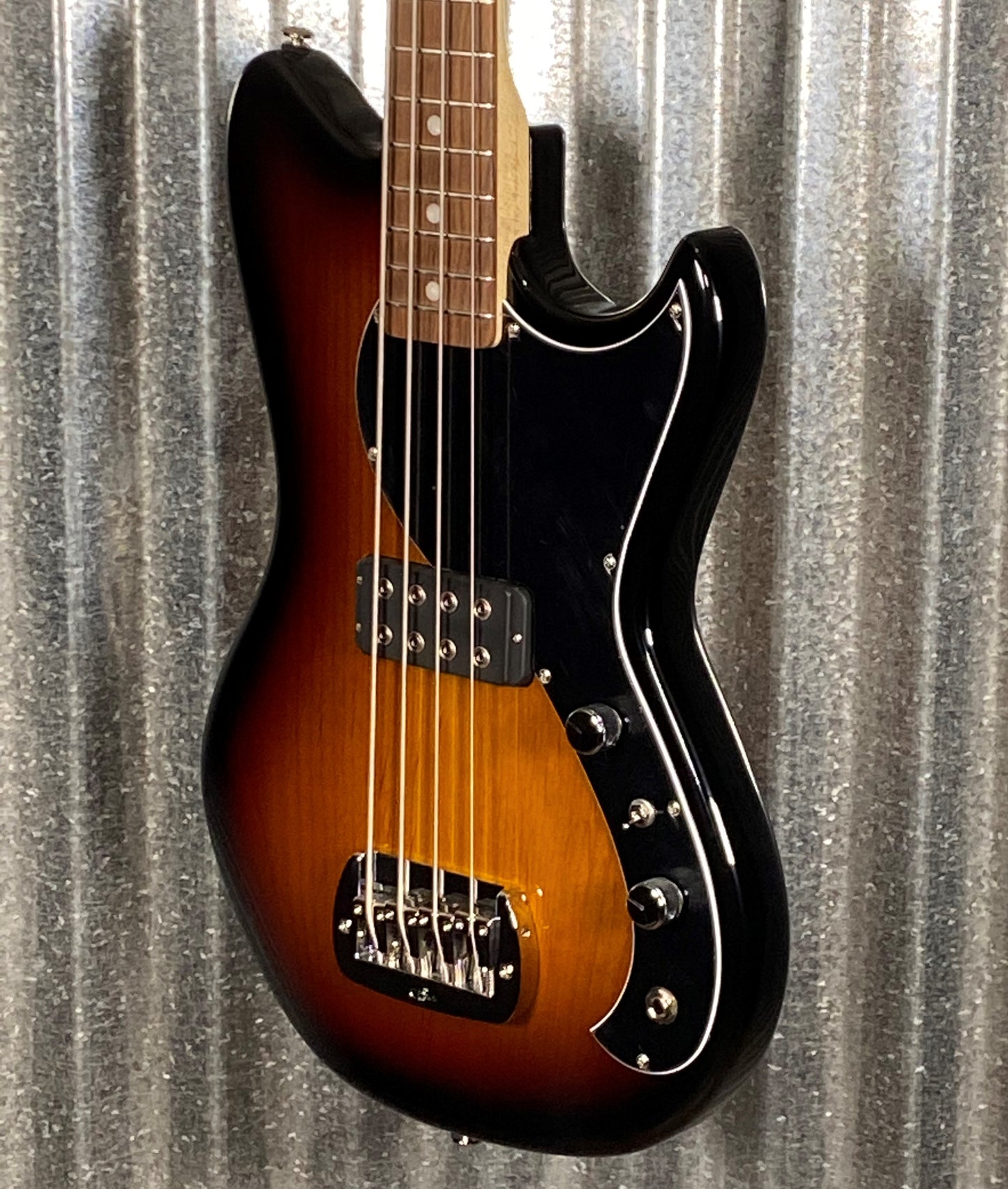 G&L USA Custom Fallout 4 String Short Scale Bass 3-Tone Sunburst & Bag #0134