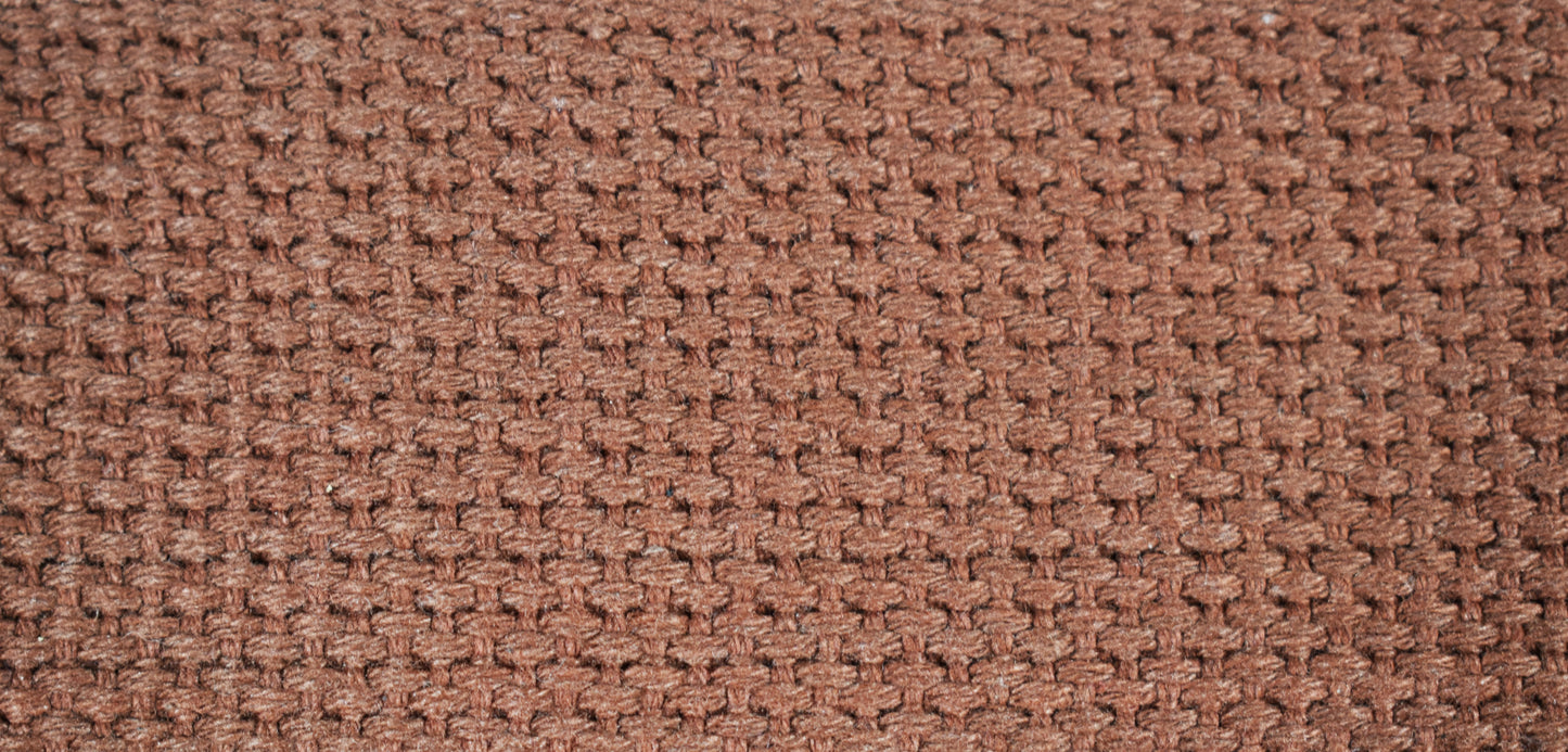 LOCK-IT Straps Cotton Series 2" Brown Cotton Guitar Bass Strap 048 C2-BRN/BRN