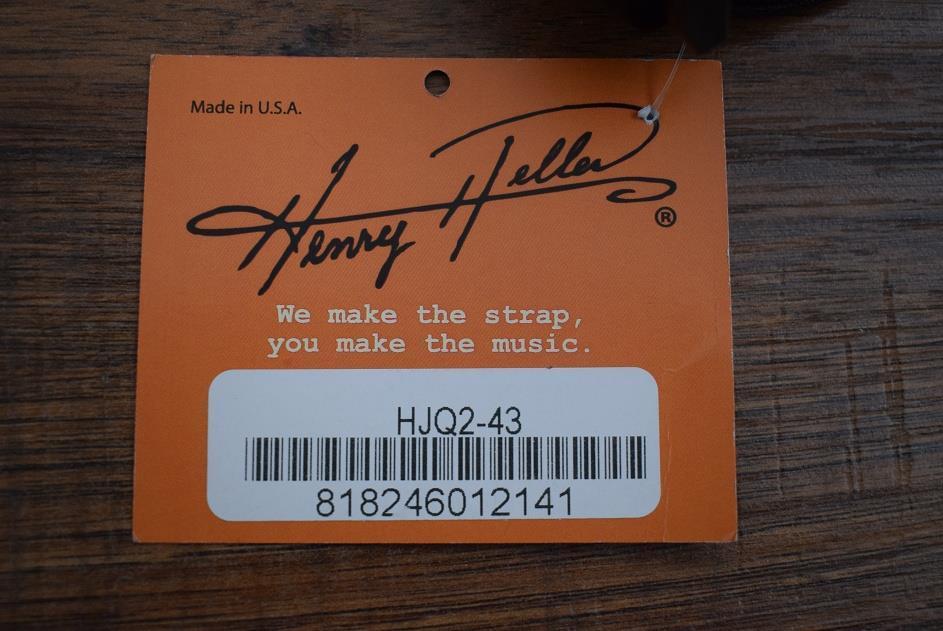 Henry Heller HJQ2-43 2" Jacquard Webbing Black with Silver Spinner Guitar Strap