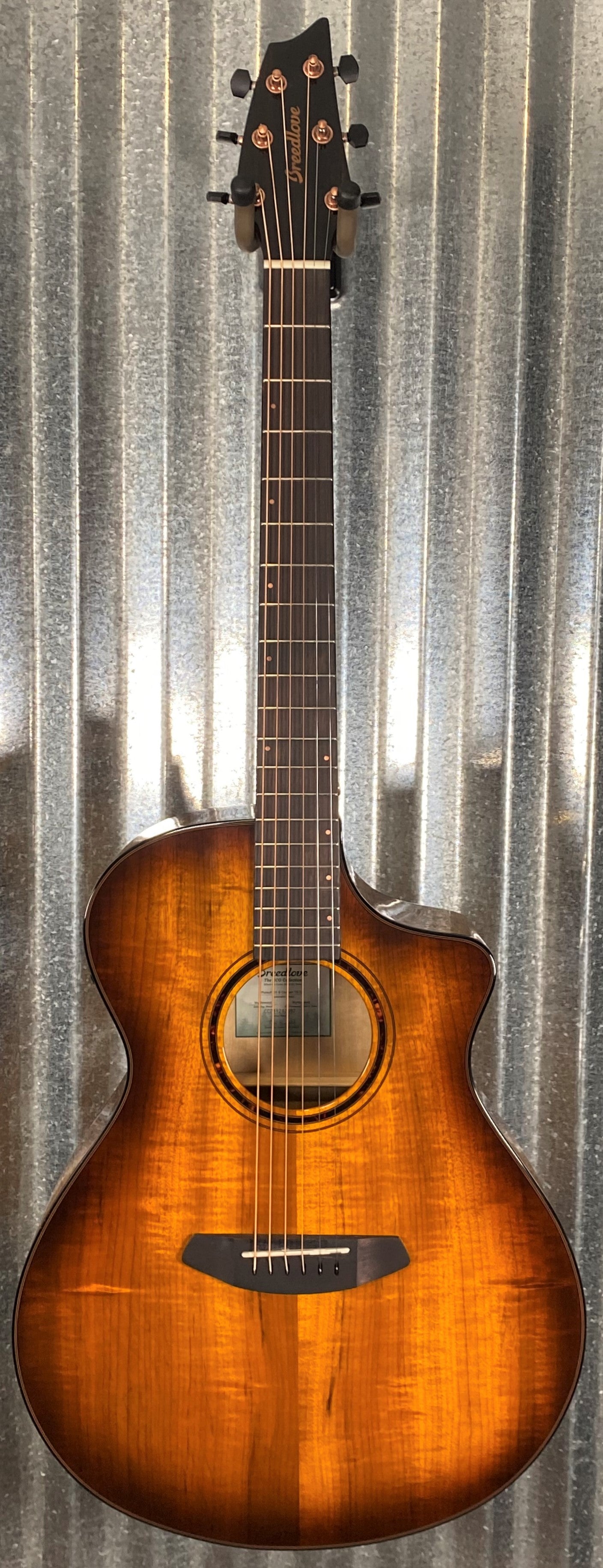 Breedlove Pursuit Exotic S Concert Tiger's Eye CE Myrtlewood Acoustic Electric Guitar PSCN42CEMYMY #2597