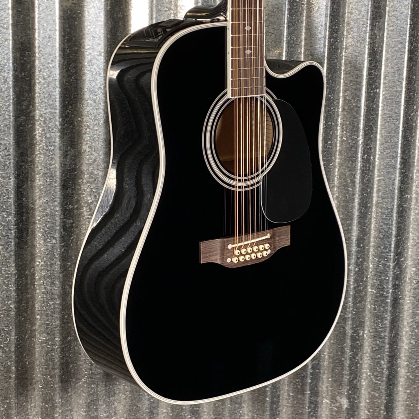 Takamine EF381SC12 Cutaway 12 String Acoustic Electric Guitar Black & Case Japan #0951