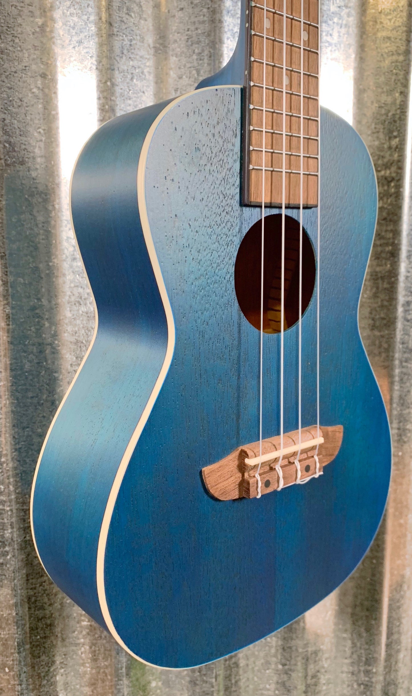 Ortega Guitars RUOCEAN Ocean Blue Okoume Top Concert Ukulele