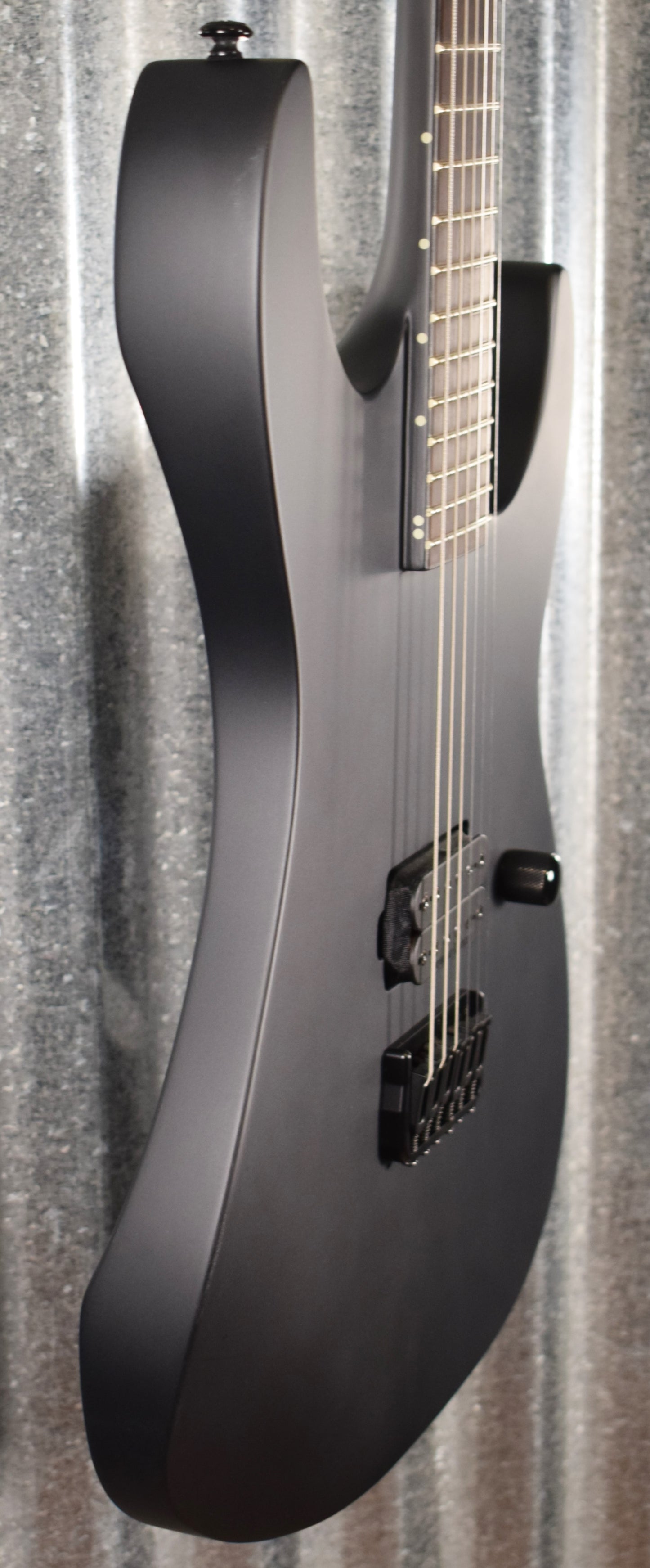 ESP LTD M-HT Black Metal Satin Seymour Duncan Guitar LMHTBKMBLKS #0743 B Stock