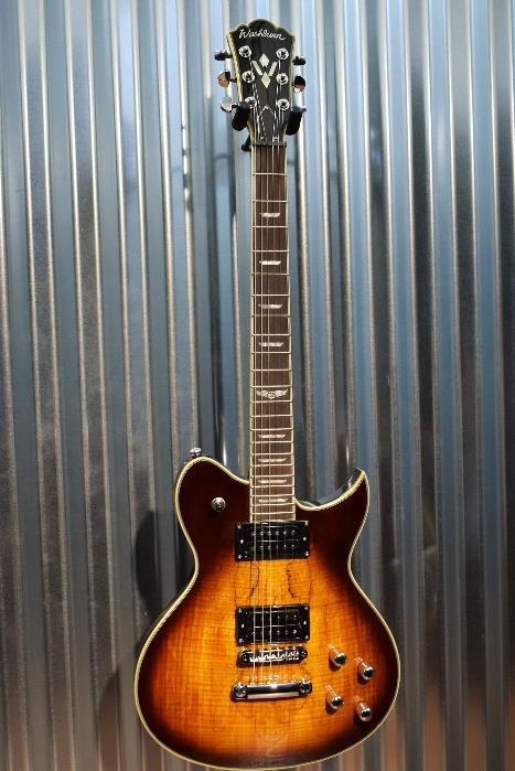 Washburn WIDLXSPLTD Spalted Maple Idol LE Guitar Tobacco Sunburst & Bag #0203