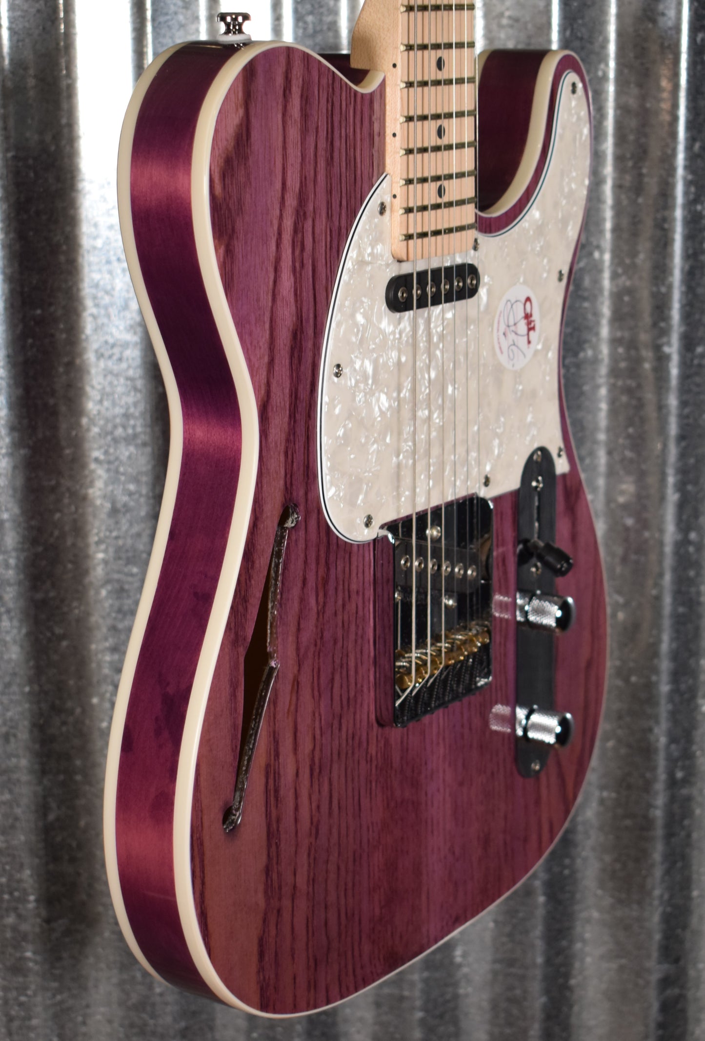G&L Tribute Limited Edition ASAT Classic Semi Hollow Double Bound Lilac Guitar #0079