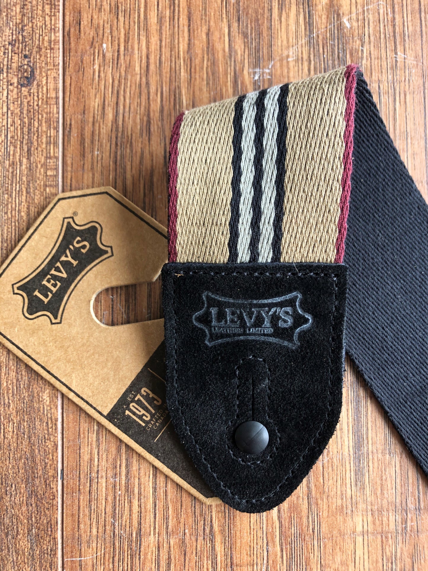 Levy's MC8VIN-003 2" Adjustable Cotton Guitar & Bass Strap Tan