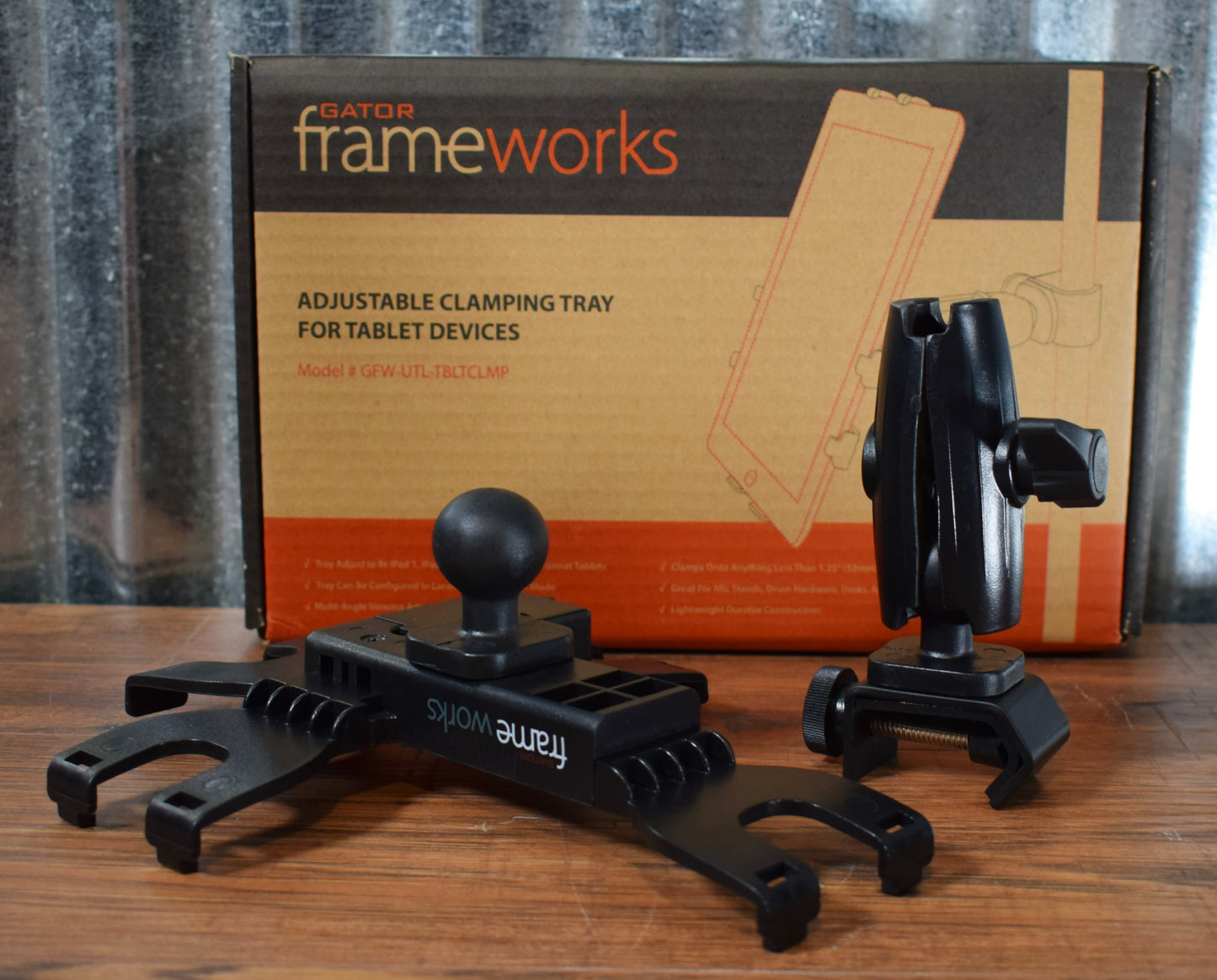 Gator Frameworks GFW-UTL-TBLTCLMP Adjustable Large Tablet Mount Clamp