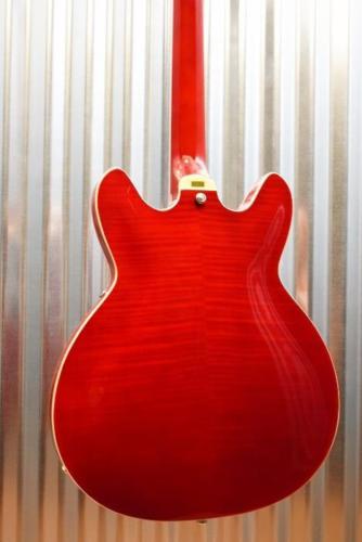 Hagstrom Super VIking SUVIK-WCT Wild Cherry Flame Top Semi-Hollow Guitar #337