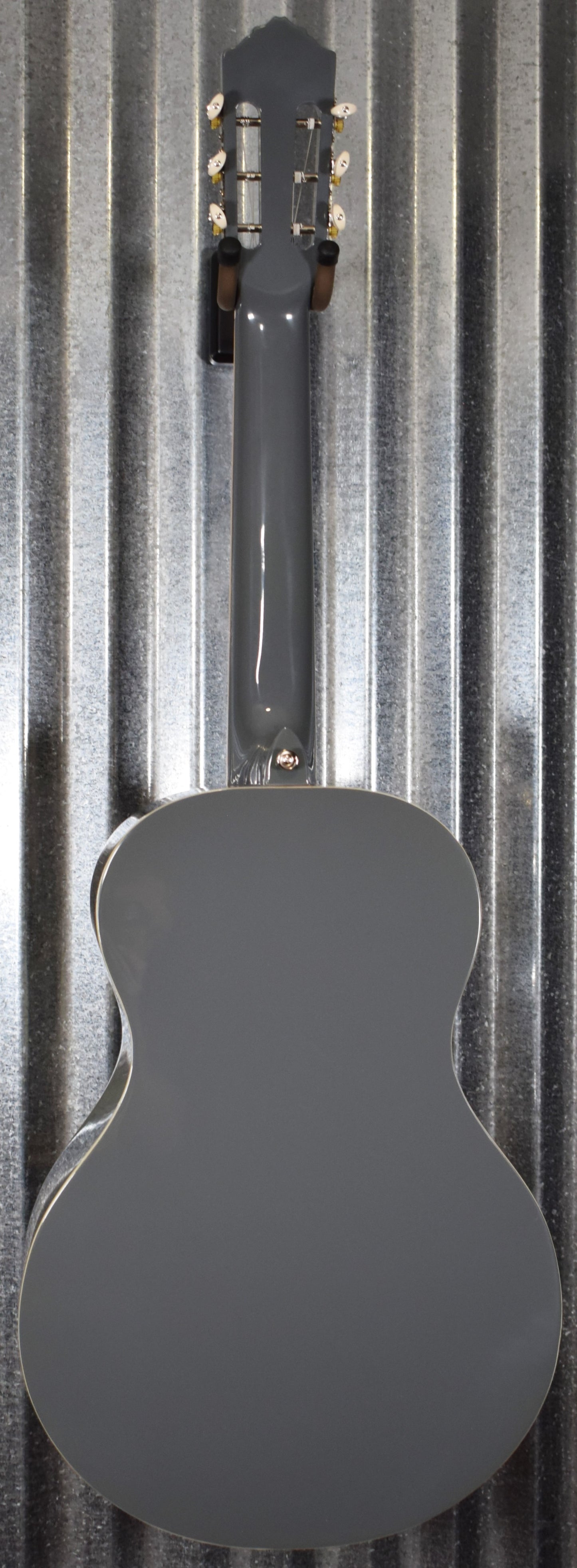 Ortega RGA-PLT Gaucho Acoustic Nylon String Parlor Platinum Grey Guitar & Bag #0066