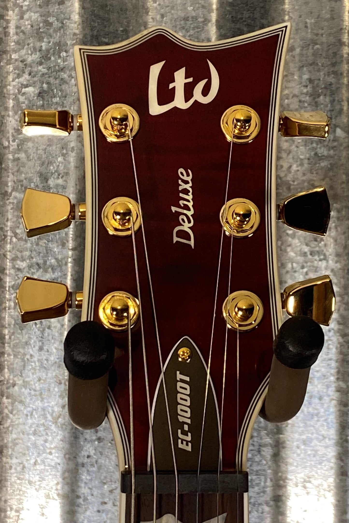 ESP LTD EC-1000T CTM Eclipse Fishman See Thru Black Cherry Guitar & Bag LEC1000TCTMFMSTBC #1307 Used