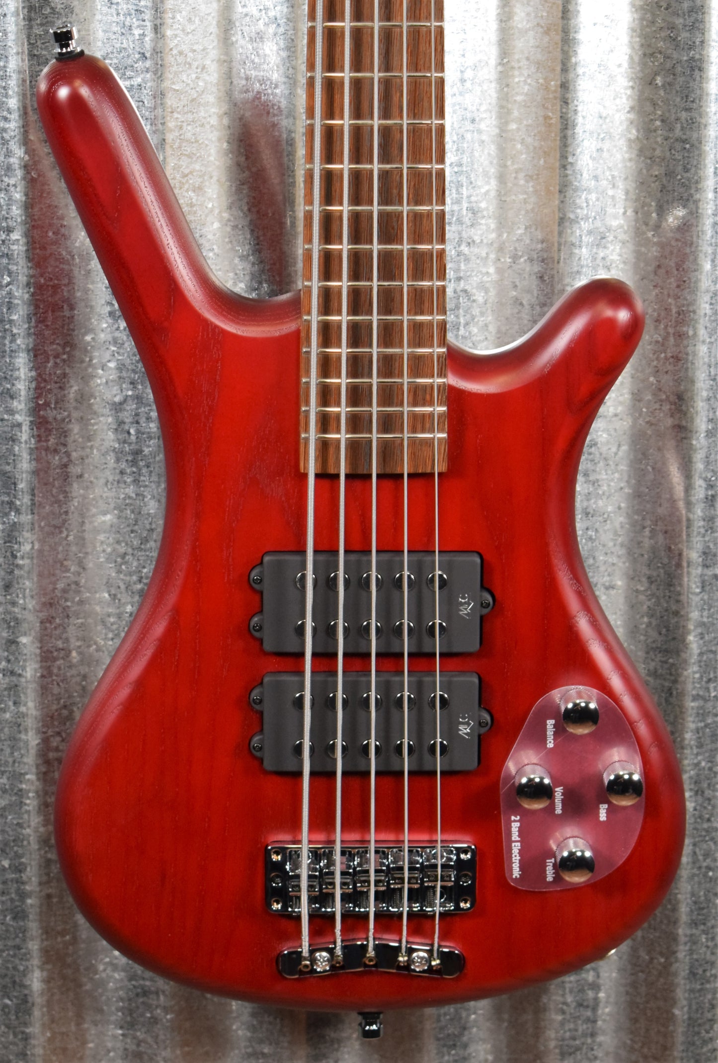 Warwick Rockbass Corvette $$ Double Buck Burgundy 5 String Bass & Bag #0618
