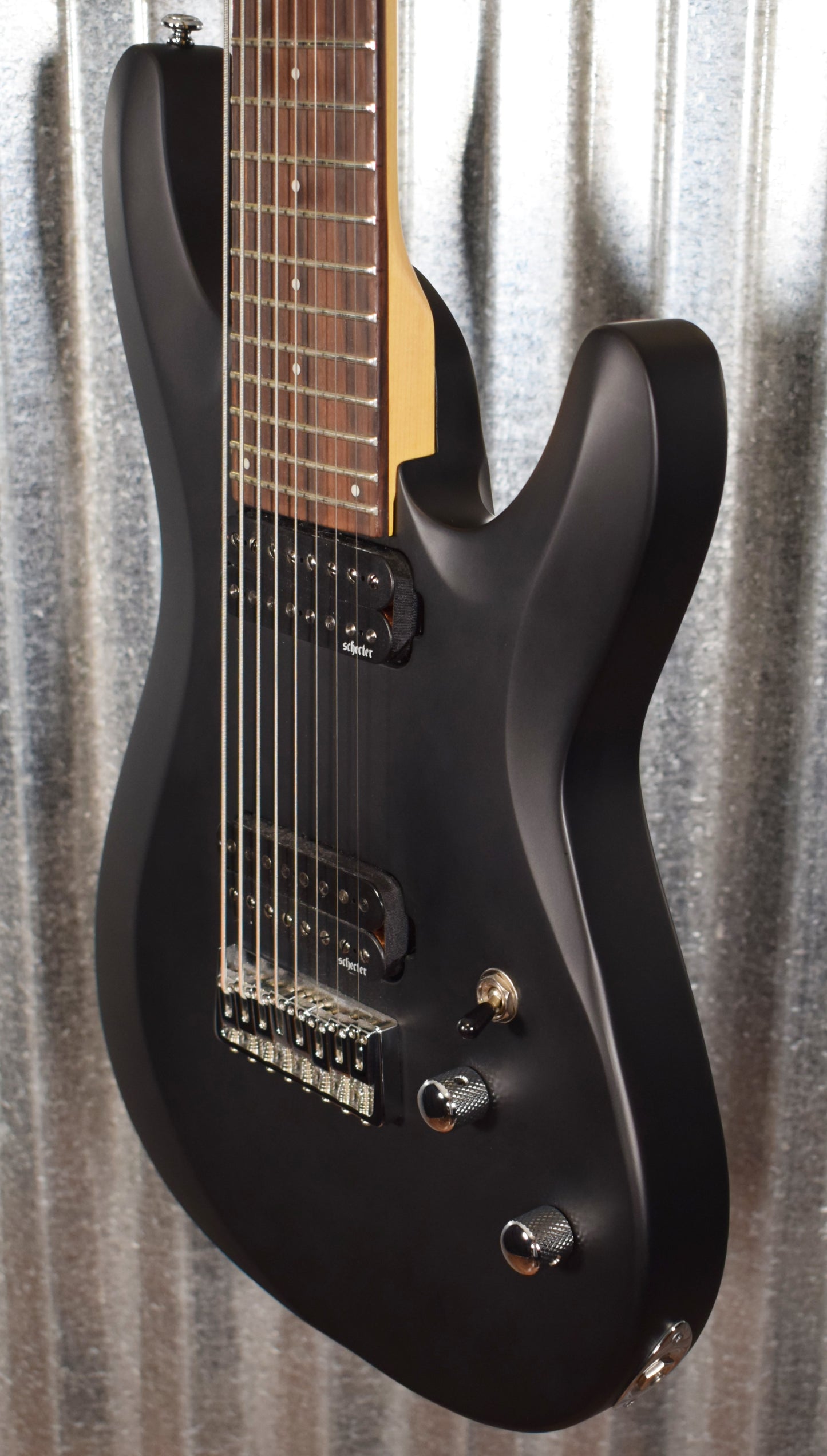 Schecter C-8 Deluxe 8 String Satin Black Guitar #1998 Used