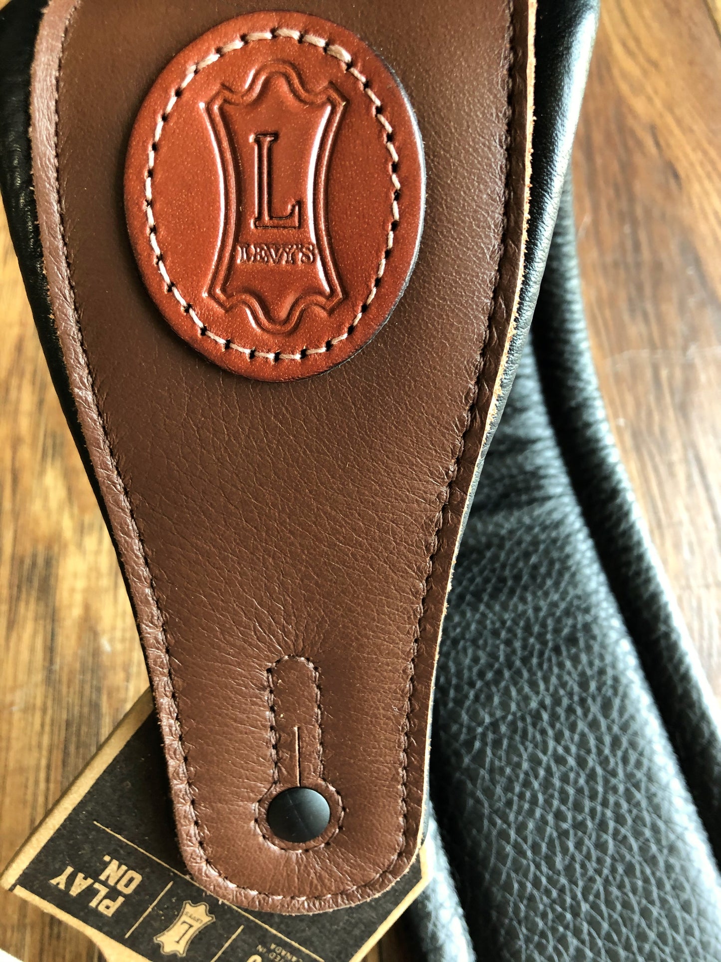 Levy's MSS2-BRN 3" Adjustable Garment Leather Guitar & Bass Strap Brown