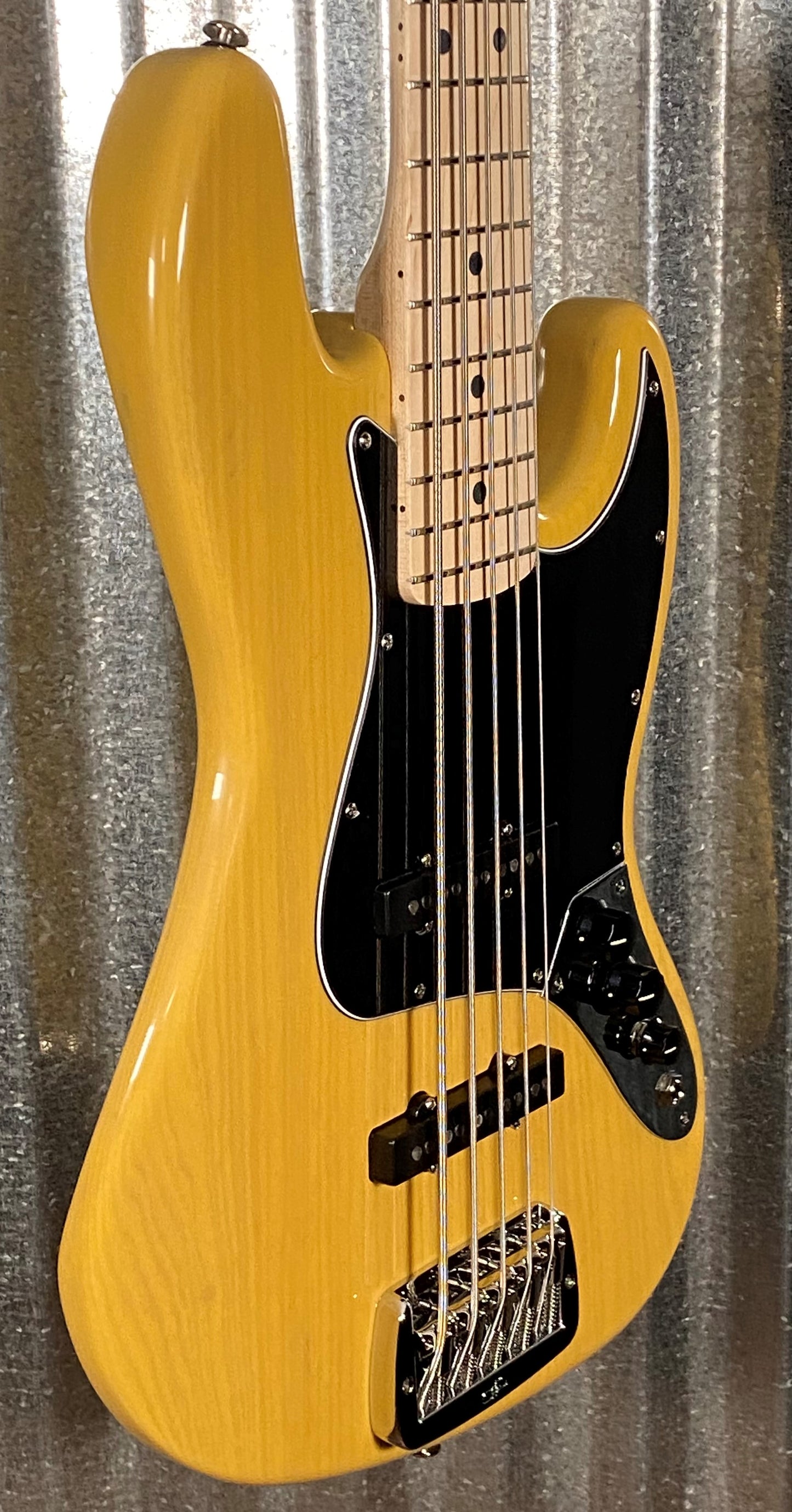 G&L USA JB-5 5 String Jazz Bass Butterscotch Blonde & Case JB5 #2134