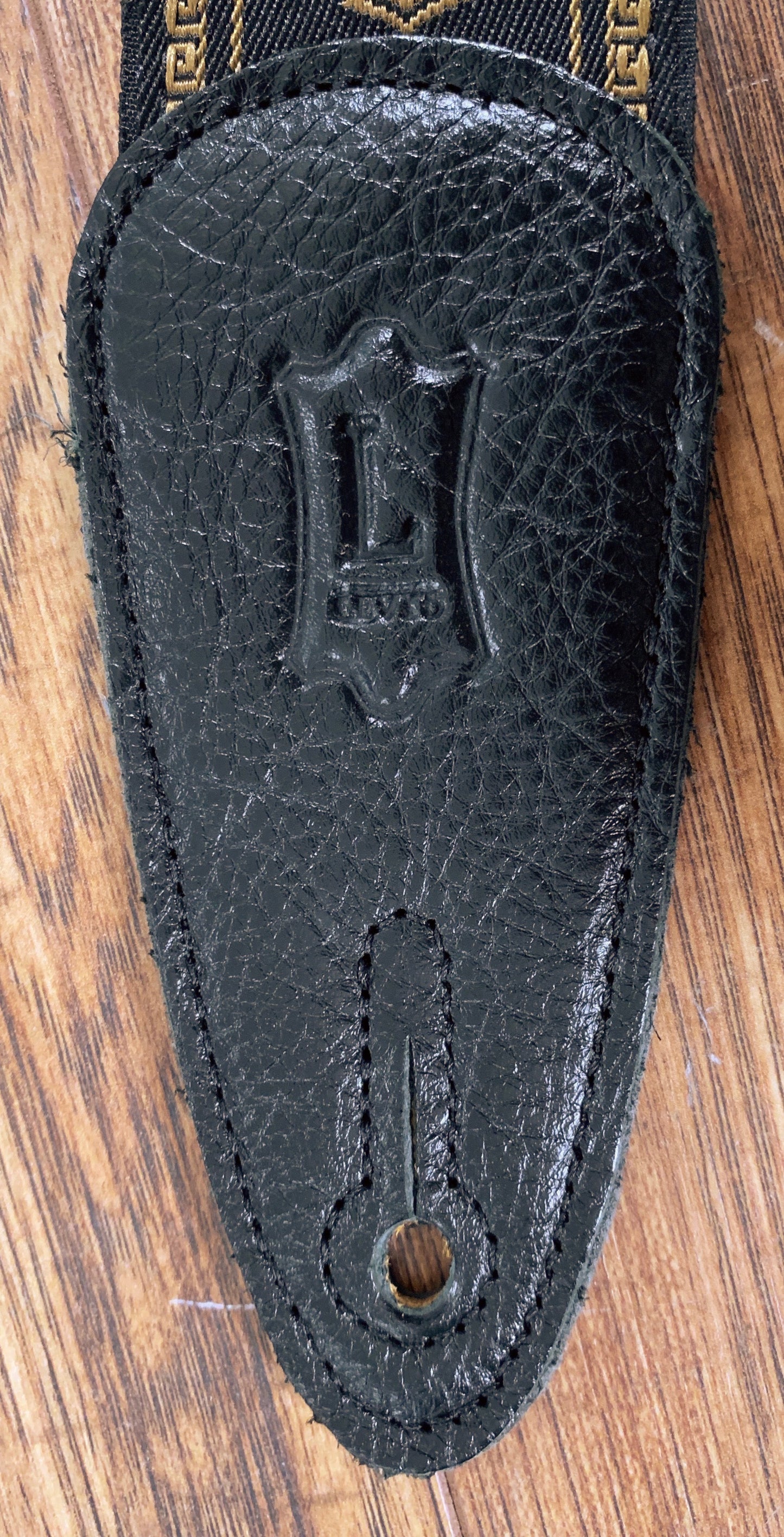 Levy's MGHJ2-001 2" Jacquard Guitar Strap Black Gold