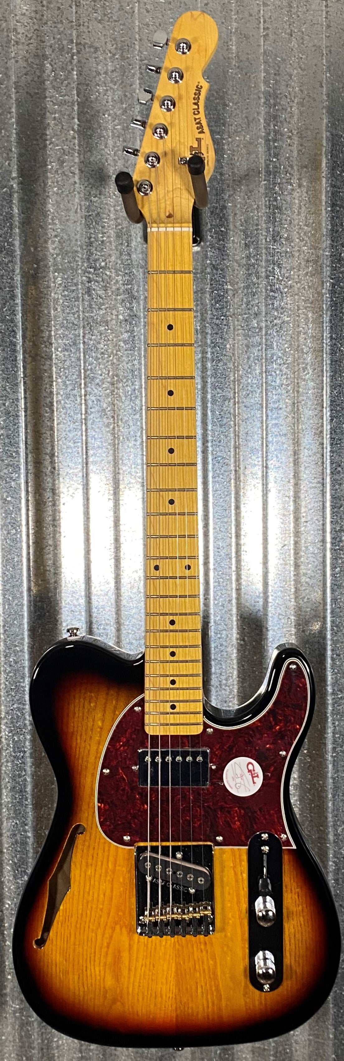 G&L Tribute ASAT Classic Bluesboy 3 Tone Sunburst Semi Hollow Guitar #7138