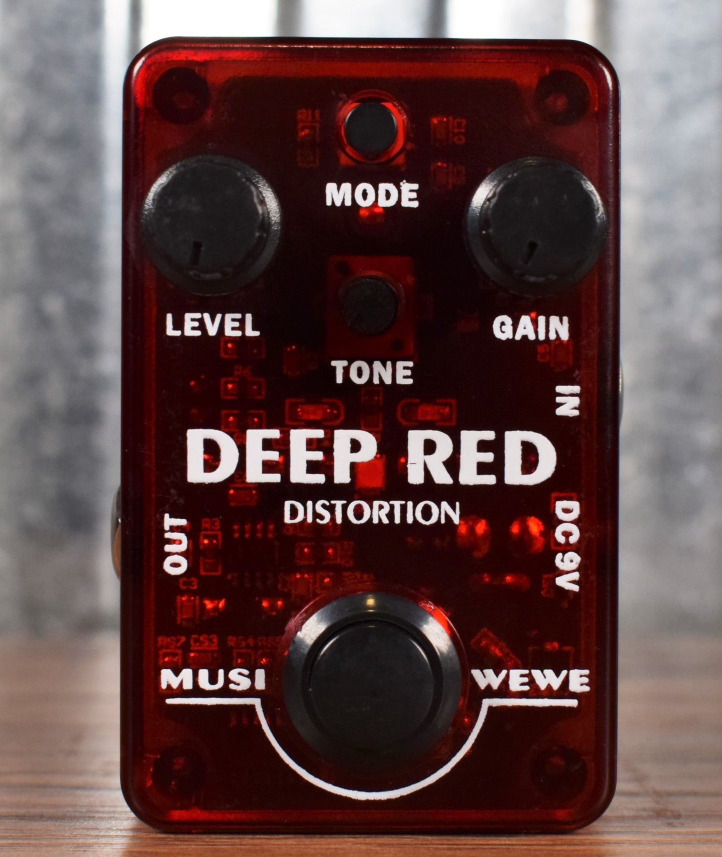 SKS Audio Musiwewe Deep Red Powerful Response Distortion Guitar Effect Pedal