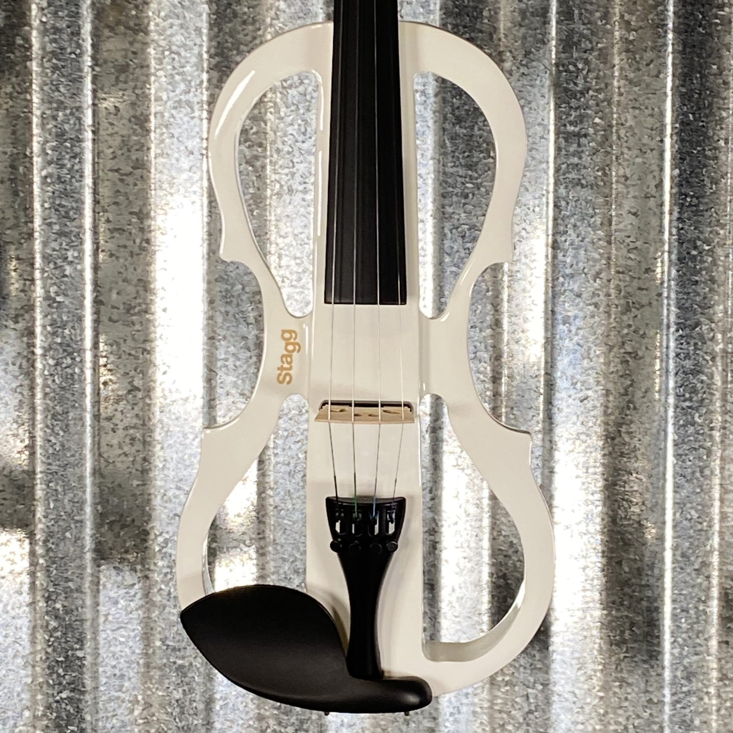 Stagg EVN X 4/4 White Electric Violin with Bow & Case Blem