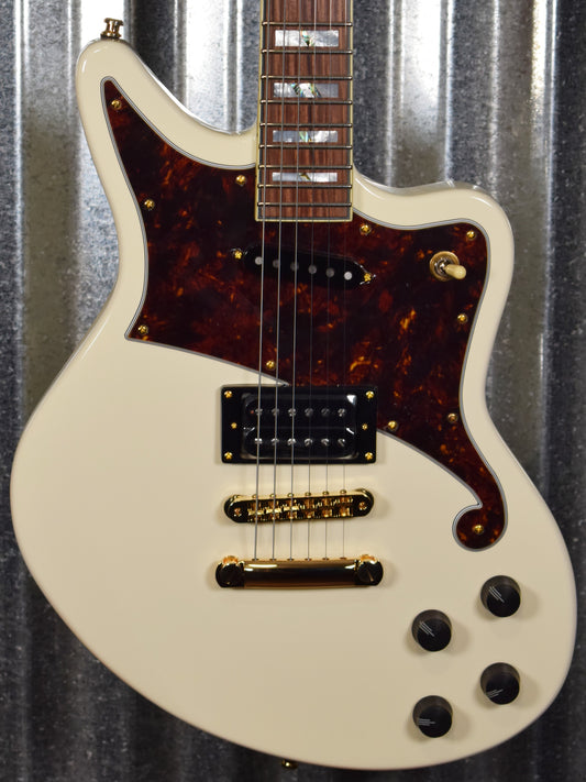 D'Angelico Deluxe Bedford Offset Vintage White Guitar & Case #0334