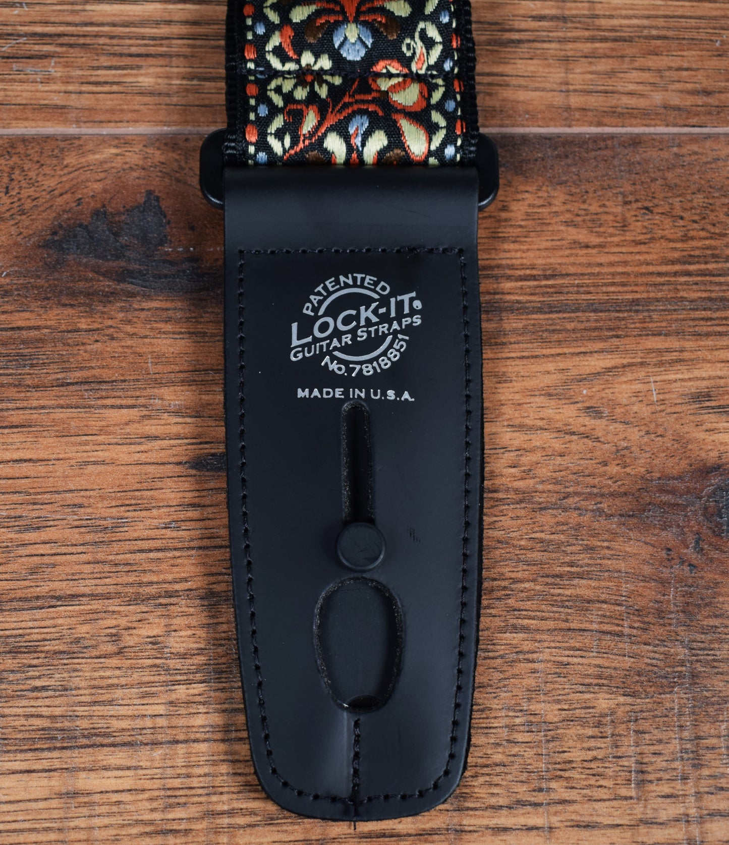 LOCK-It Straps Retro Vintage Series 2" Chestnut Bay Guitar Bass Straplock Strap 063 CB