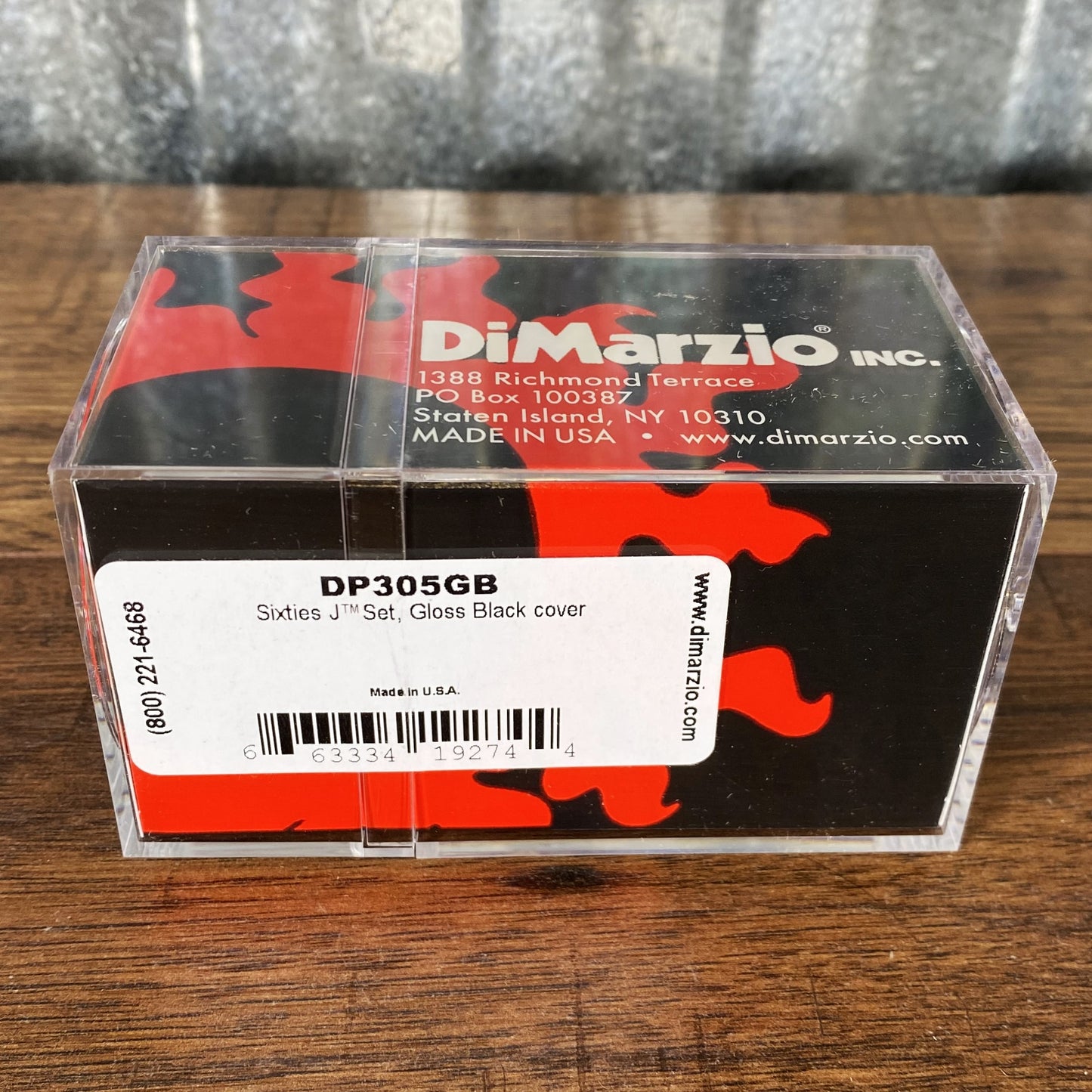 DiMarzio DP305GB Sixties J Pair Jazz Bass Pickup Set Gloss Black