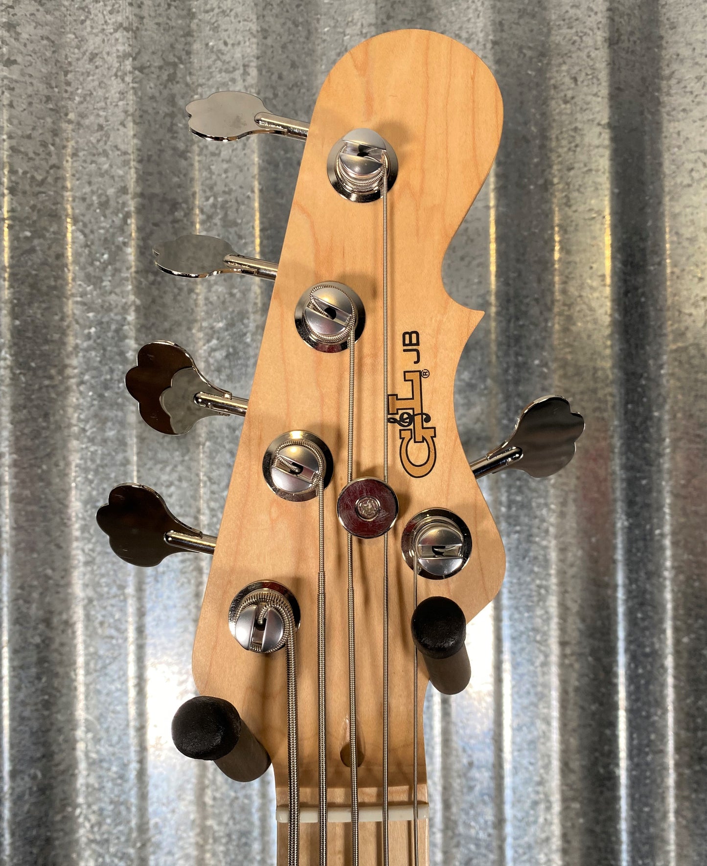 G&L USA JB5 5 String Bass Clear Orange & Case JB-5 Blem #7088