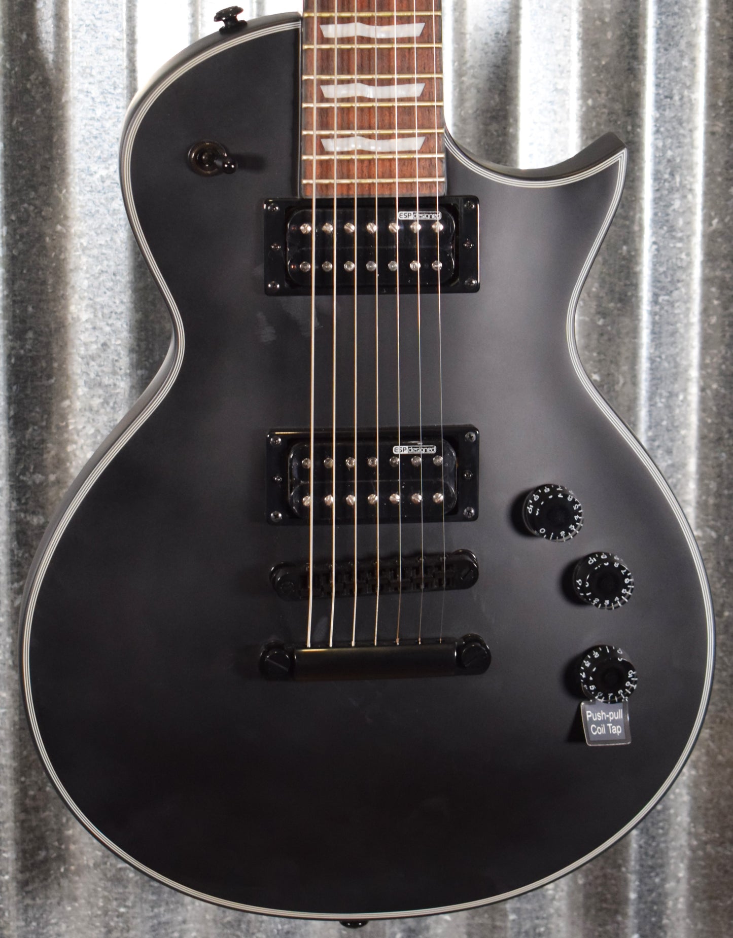 ESP LTD EC-257 Black Satin 7 String Guitar EC257BLKS #2537 Used