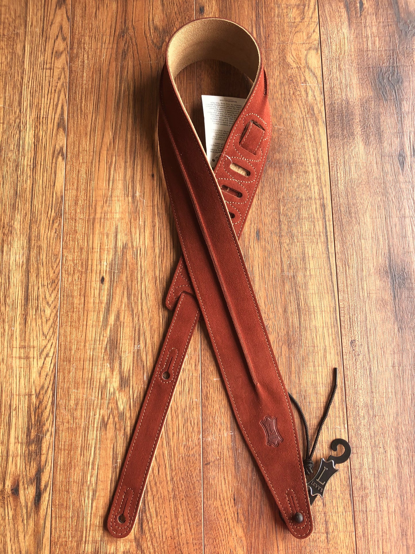 Levy's Leather MS317HUD-RST 2.5 Hudson Series Designer Guitar Strap Rust