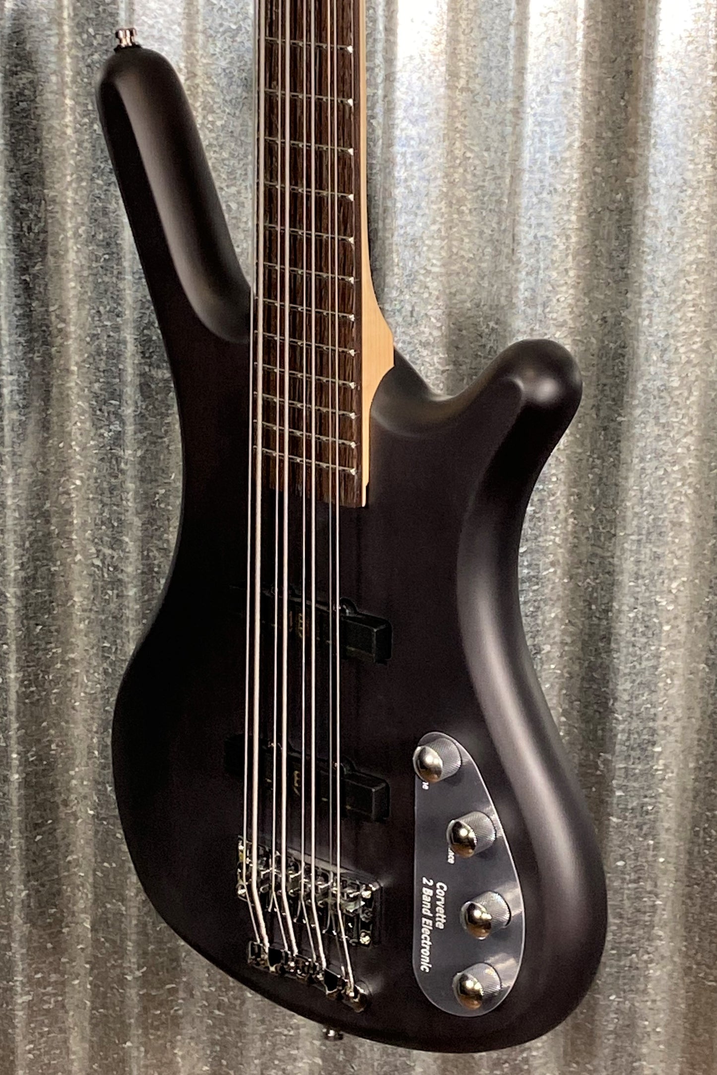 Warwick RockBass Corvette Basic Satin Nirvana Black Active 8 String Bass & Bag #6721
