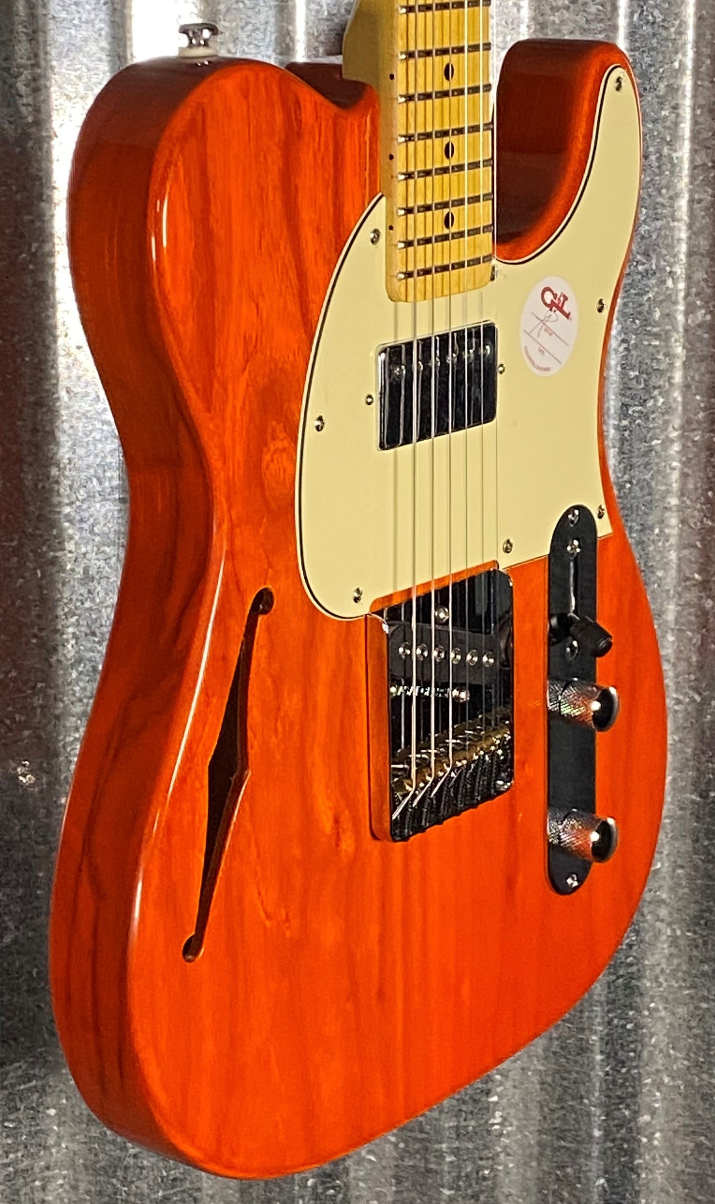 G&L Tribute ASAT Classic Bluesboy Semi Hollow Clear Orange Guitar #3939 Used