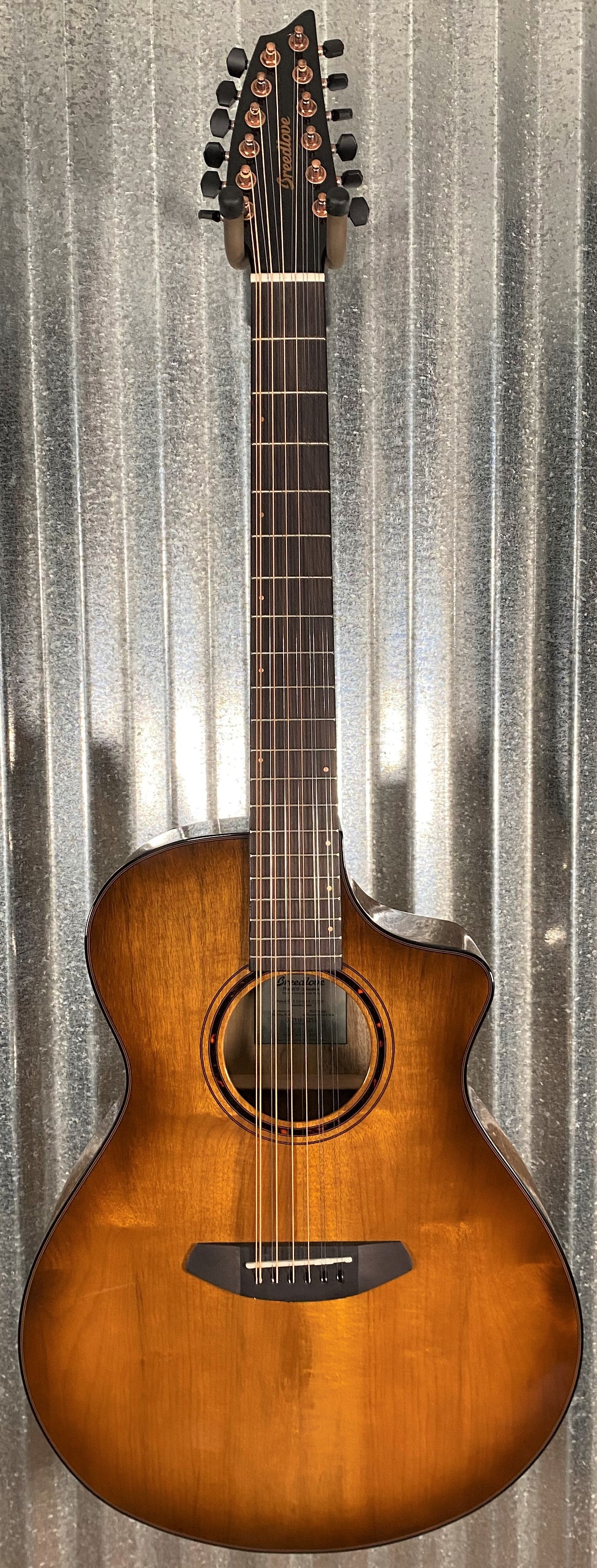 Breedlove Pursuit Exotic S Concert CE Amber 12 String Myrtlewood Acoustic Electric Guitar #5255