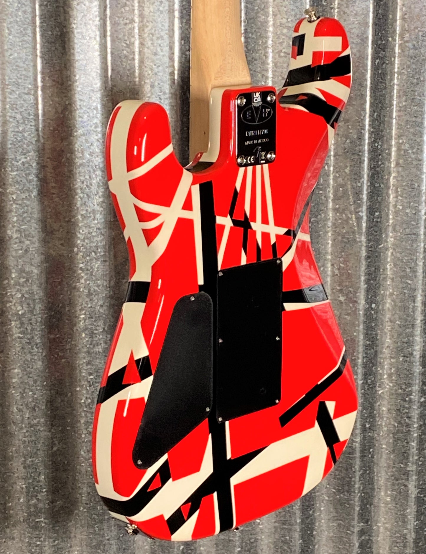 EVH Striped Series Red with Black Stripes Guitar & Case #7706 Used