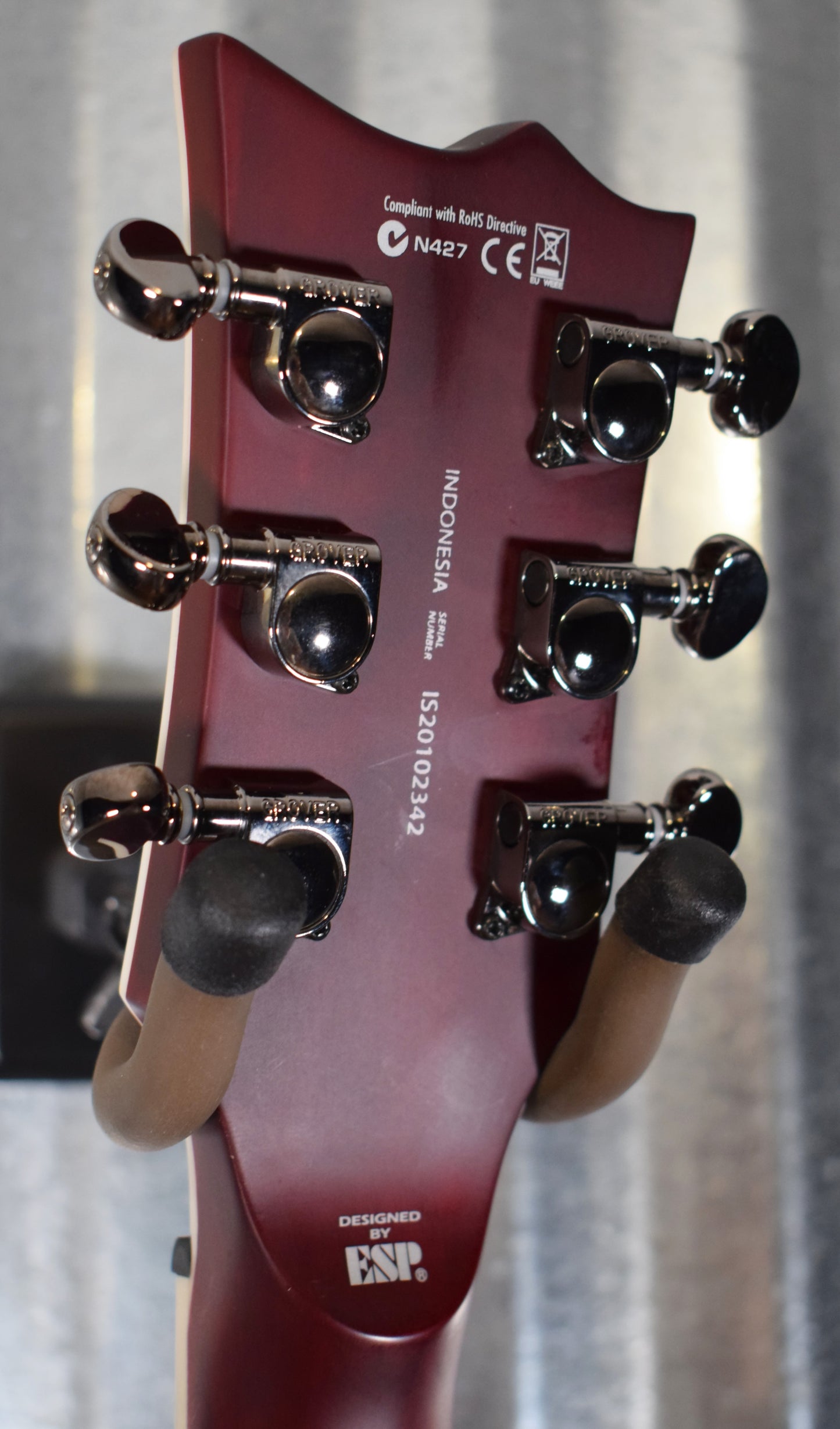 ESP LTD EC-401 Quilt Maple See Thru Black Cherry Satin Guitar LEC401QMSTBCS #2342 Used