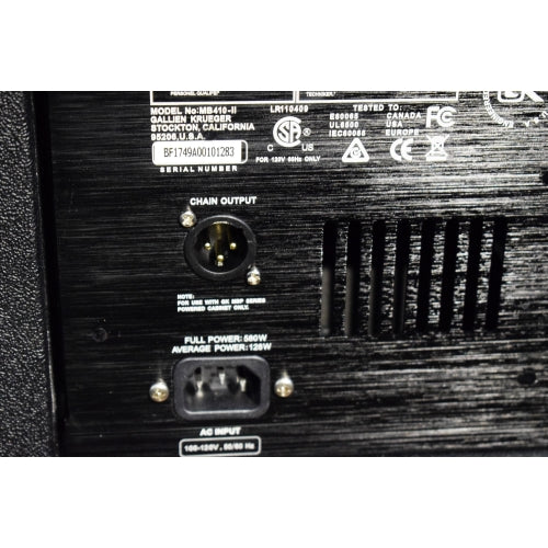 Gallien Krueger GK MB 410-II 500 Watt Ultralight 4x10 Bass Combo Amplifier MB410
