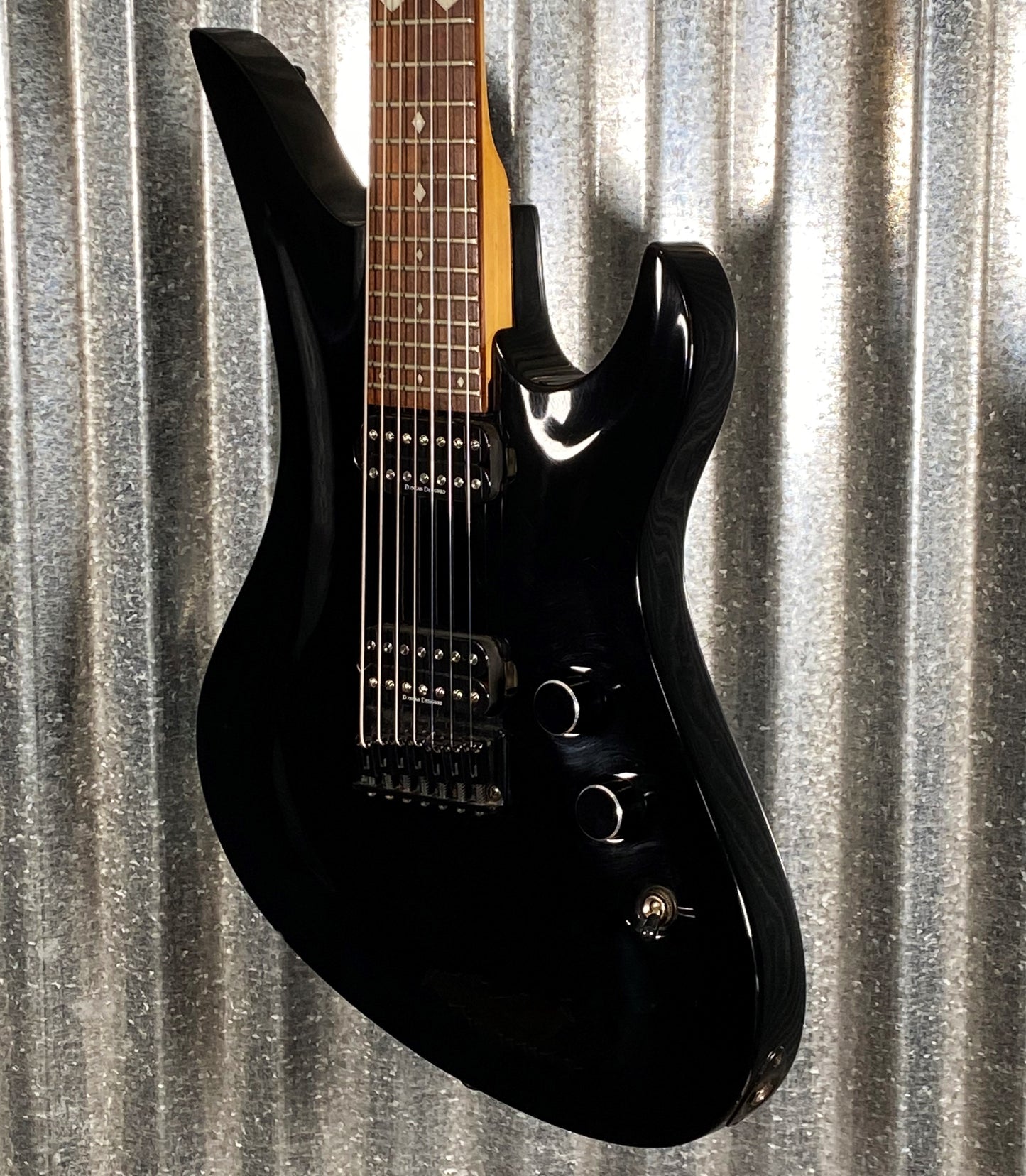 Schecter Diamond Series A-7 7 String Guitar Black #5116 Used