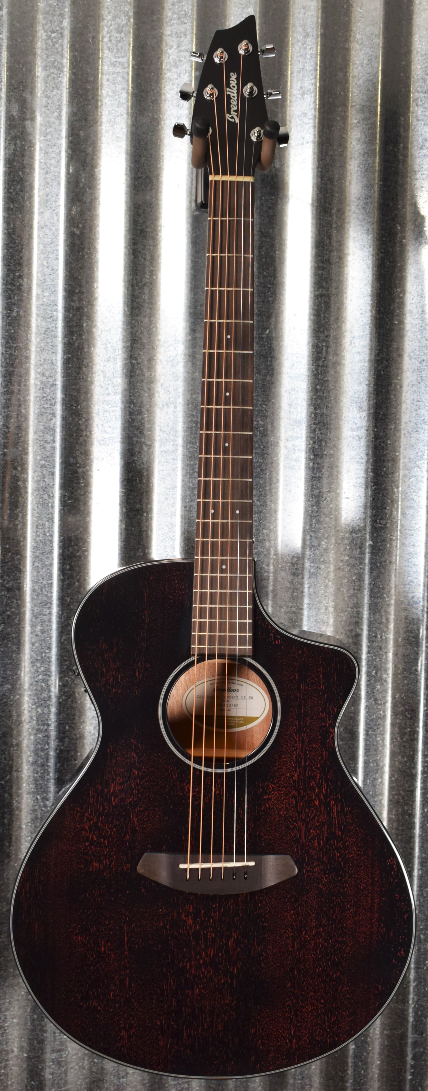 Breedlove Discovery Concert CE Black Widow Mahogany Acoustic Electric Guitar B Stock #3782