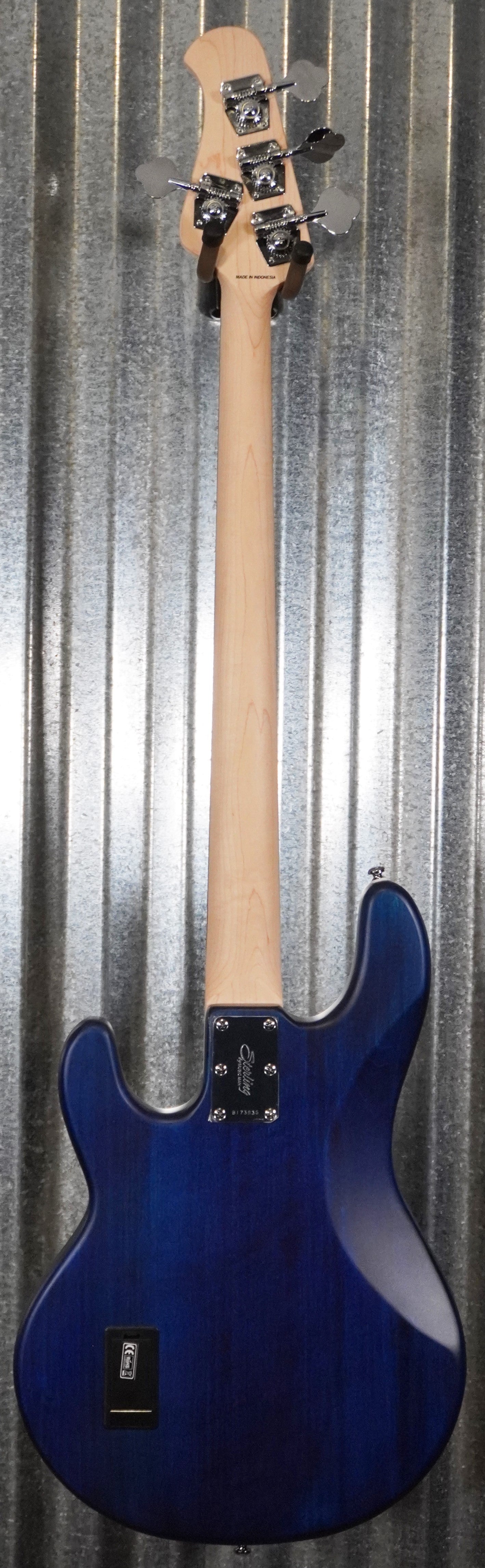 Sterling by Music Man Stingray 4 String Bass Trans Blue Satin Bass RAY4-TBLS-R1 #3935