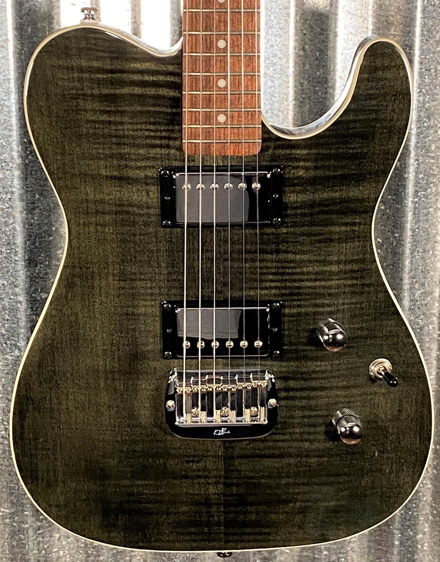 G&L Tribute ASAT Deluxe Trans Black Guitar #2617 Used