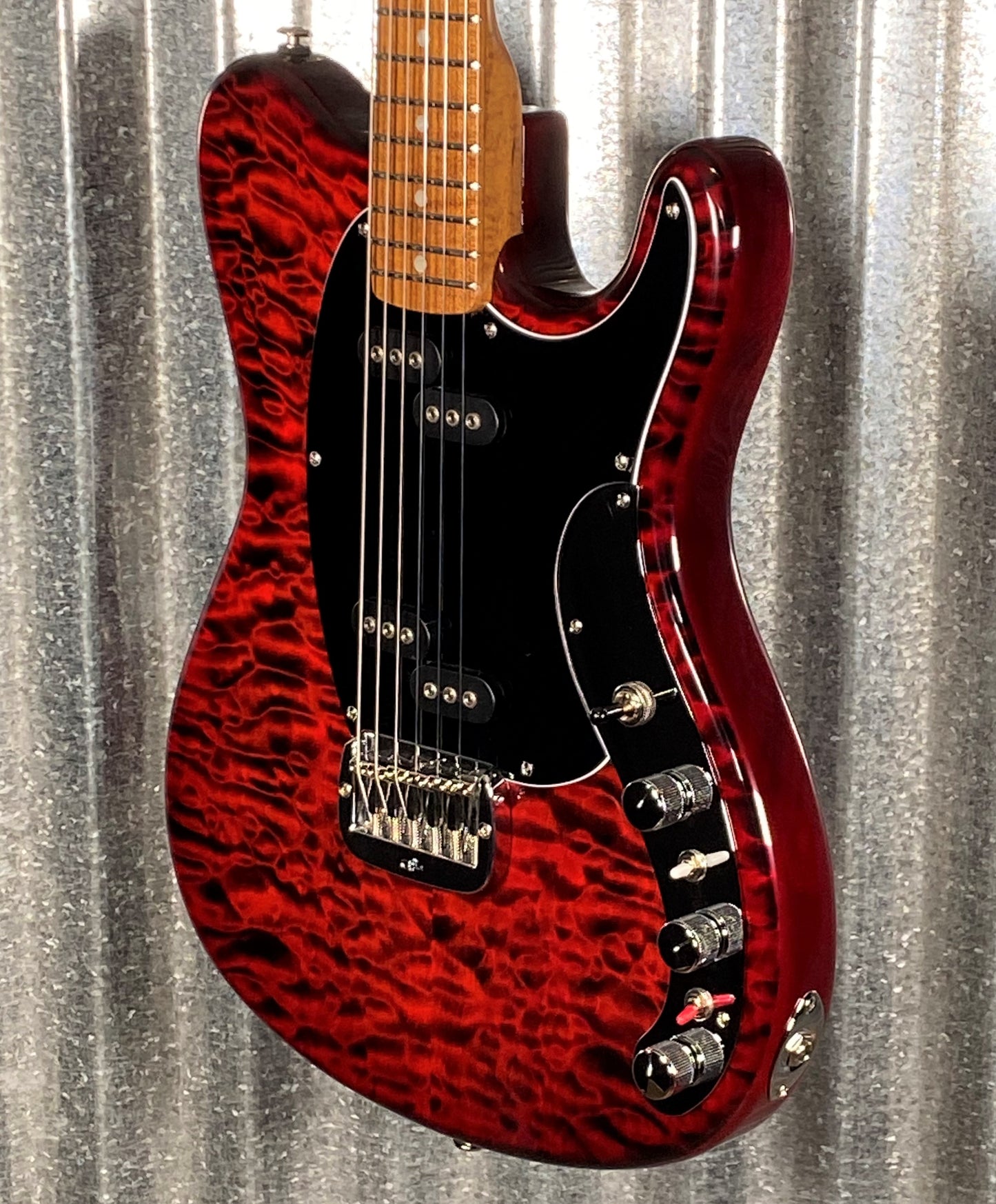 G&L USA Custom Shop CLF Research Espada 40th Anniversary Quilt Top Ruby Gem Guitar & Case #9008 Used