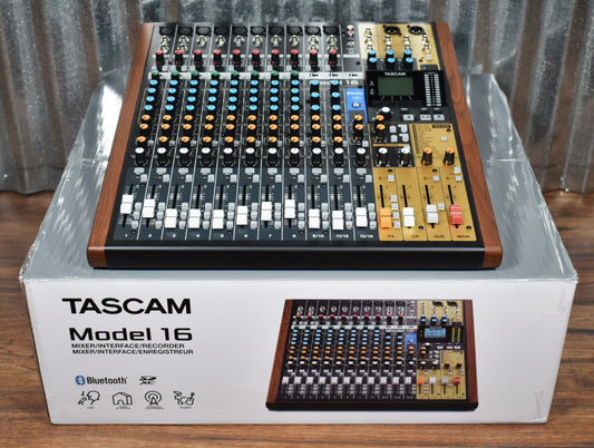 Tascam Model 16 Mixer USB Audio Interface Recorder Controller