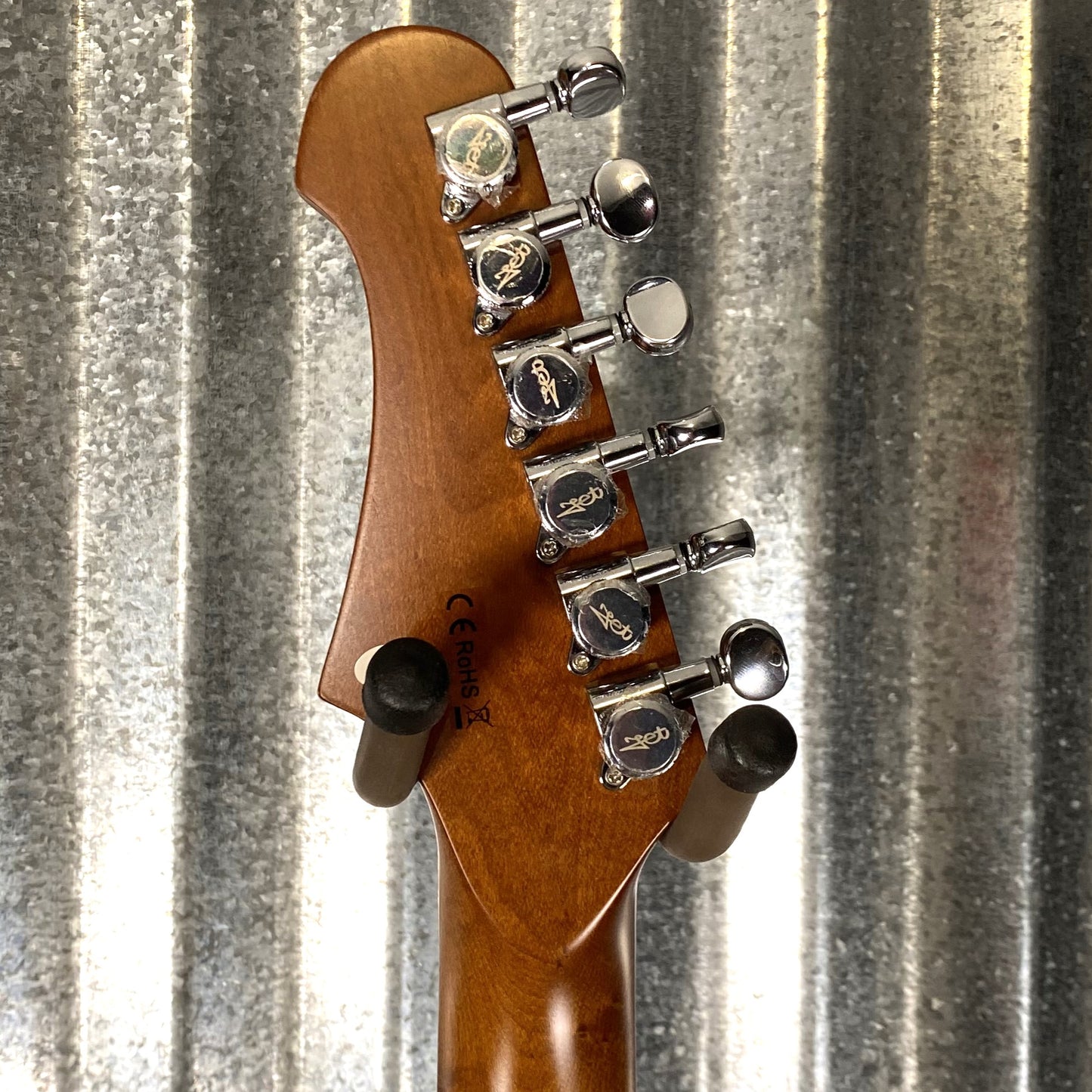 Jet JS500SLS HH Strat Style Guitar Bound Silver Sparkle #0009 Blem
